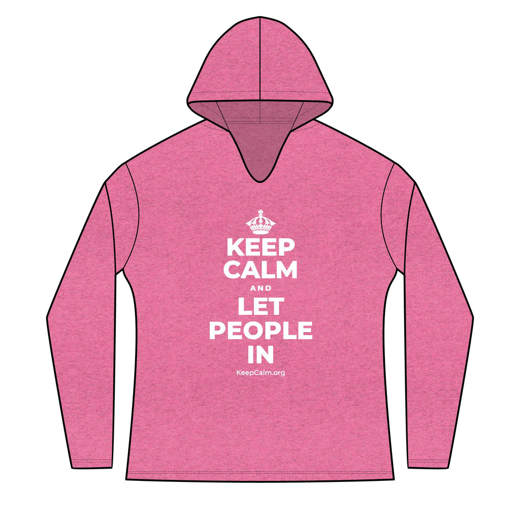 KEEP CALM AND LET PEOPLE IN Women's Long Sleeve Hoodie