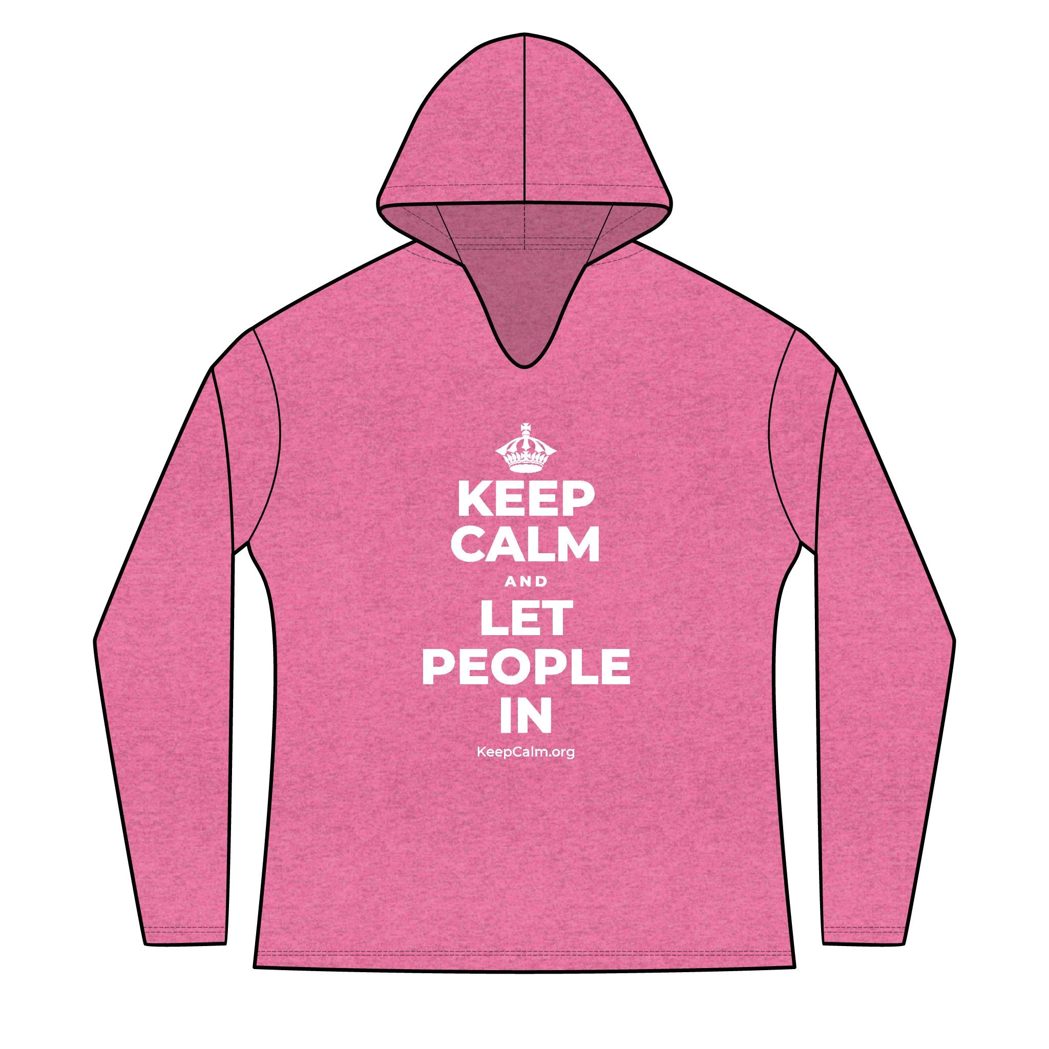KEEP CALM AND LET PEOPLE IN Women's Long Sleeve Hoodie