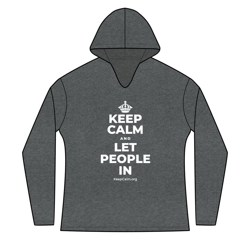 KEEP CALM AND LET PEOPLE IN Women's Long Sleeve Hoodie