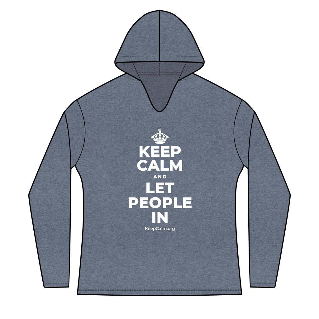 KEEP CALM AND LET PEOPLE IN Women's Long Sleeve Hoodie