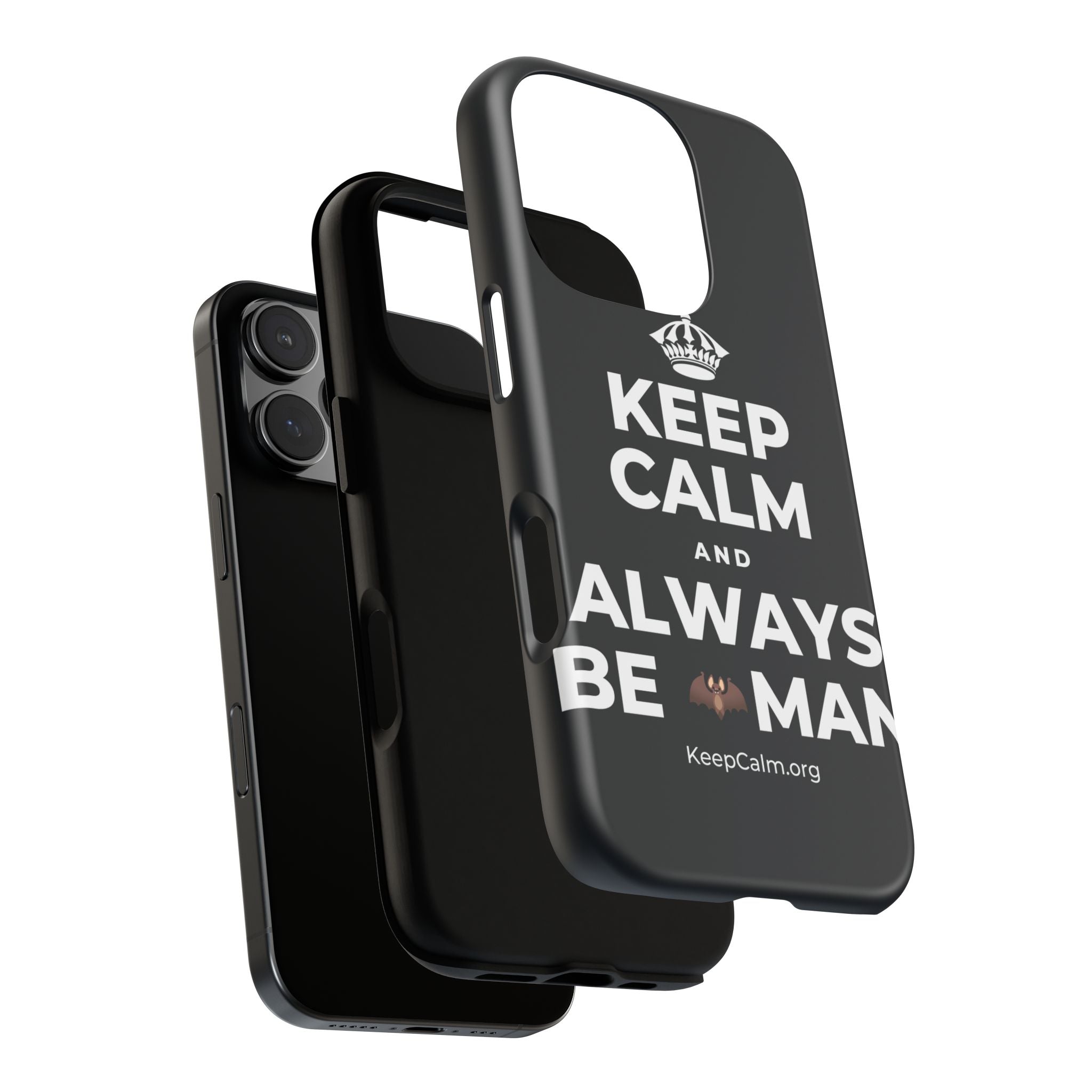 KEEP CALM AND ALWAYS BE 🦇MAN Phone Case (Dark)