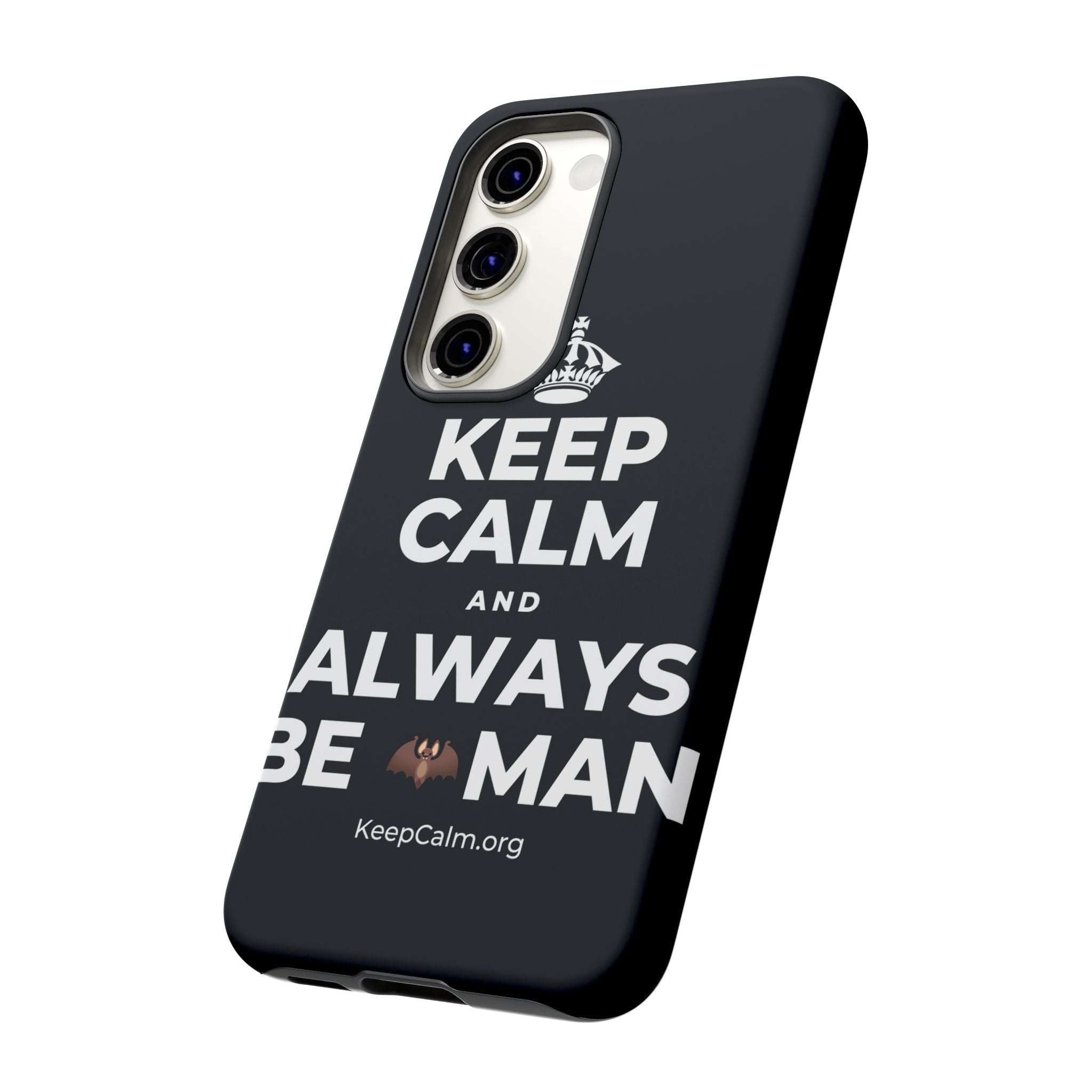 KEEP CALM AND ALWAYS BE 🦇MAN Phone Case (Dark)
