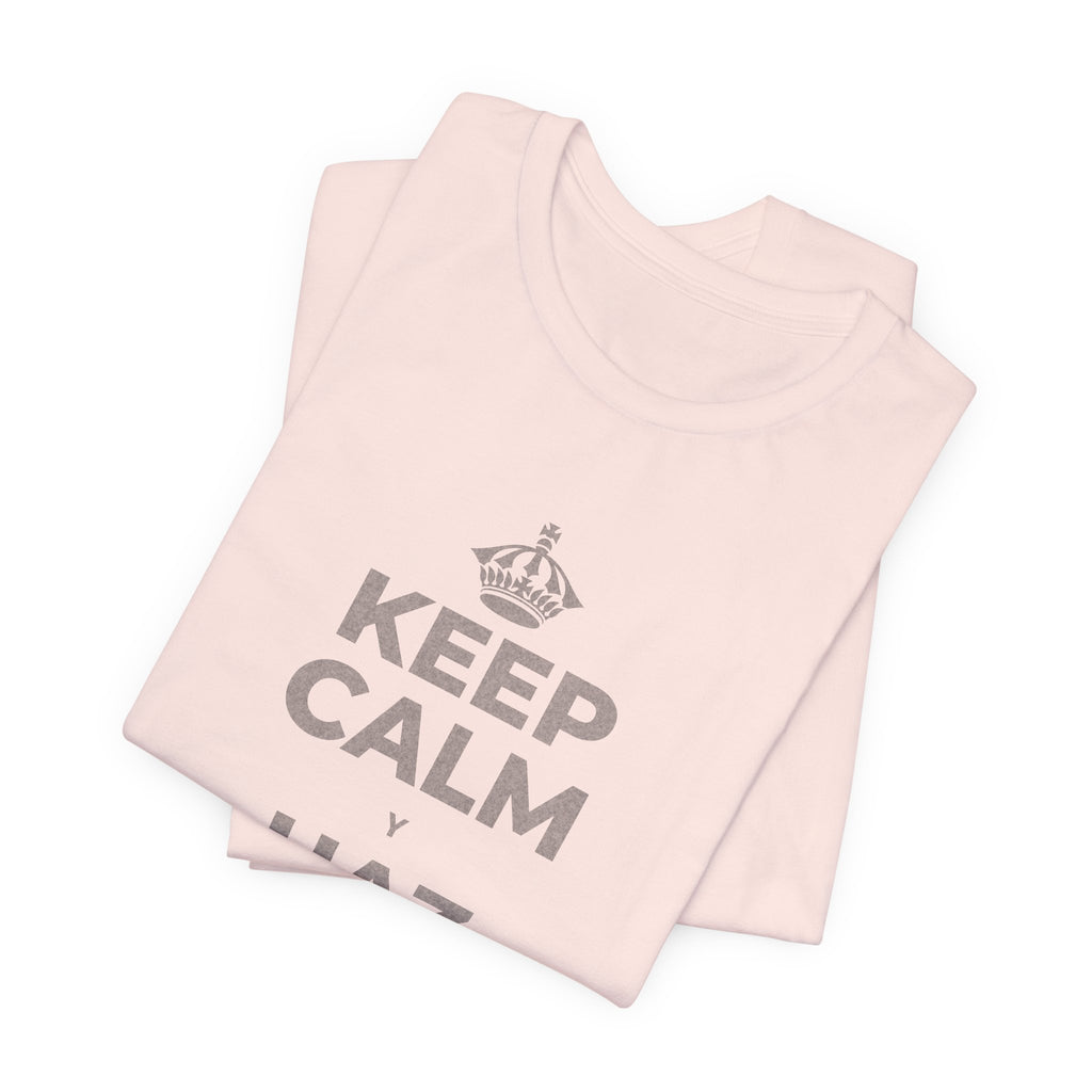 KEEP CALM Y HAZ COSAS DIFÍCILES T-Shirt (Soft Cream–Heather Mauve)