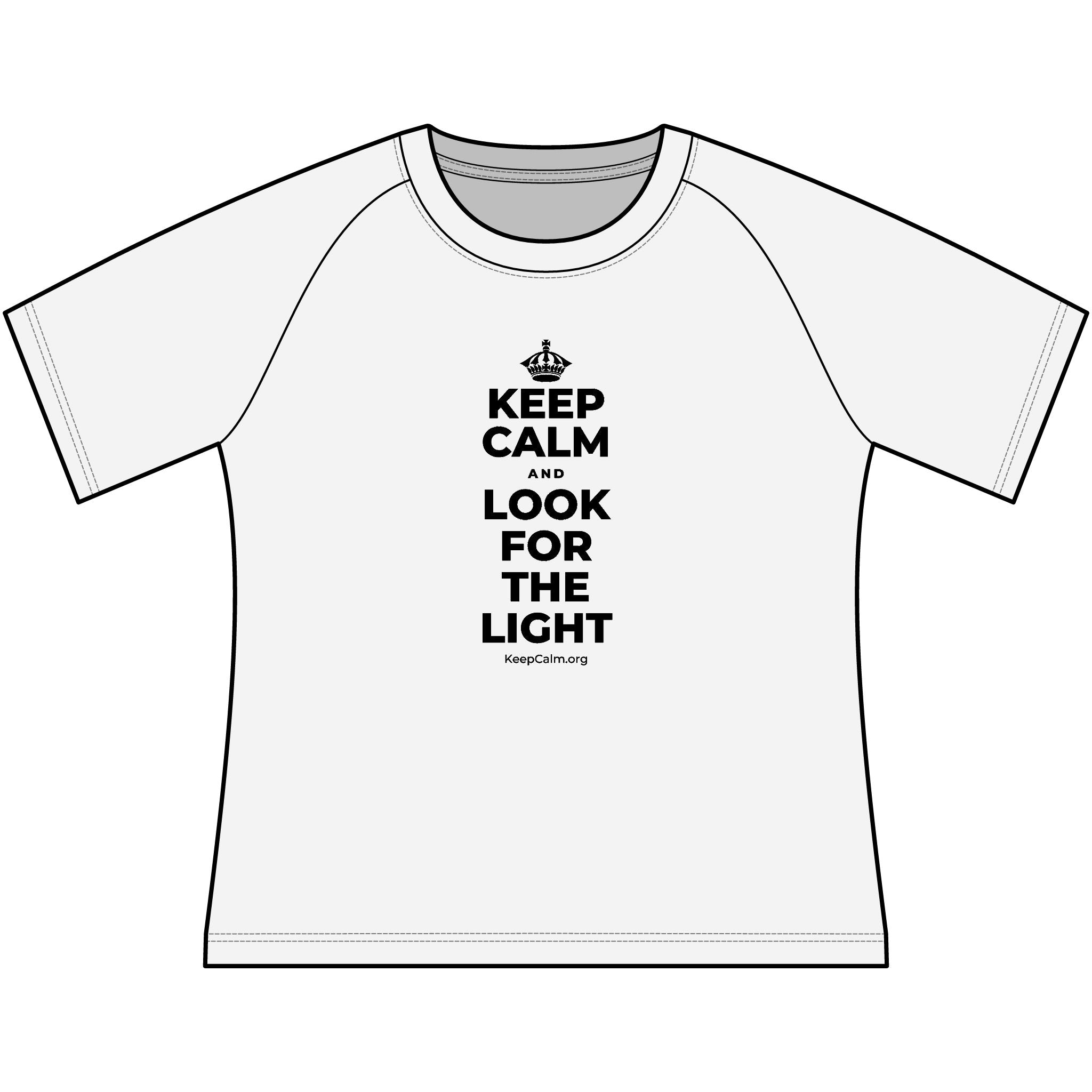 KEEP CALM AND LOOK FOR THE LIGHT Women's Raglan Tee