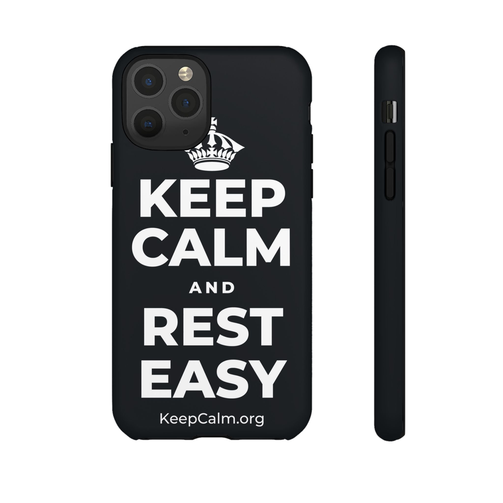 KEEP CALM AND REST EASY Phone Case (Dark)