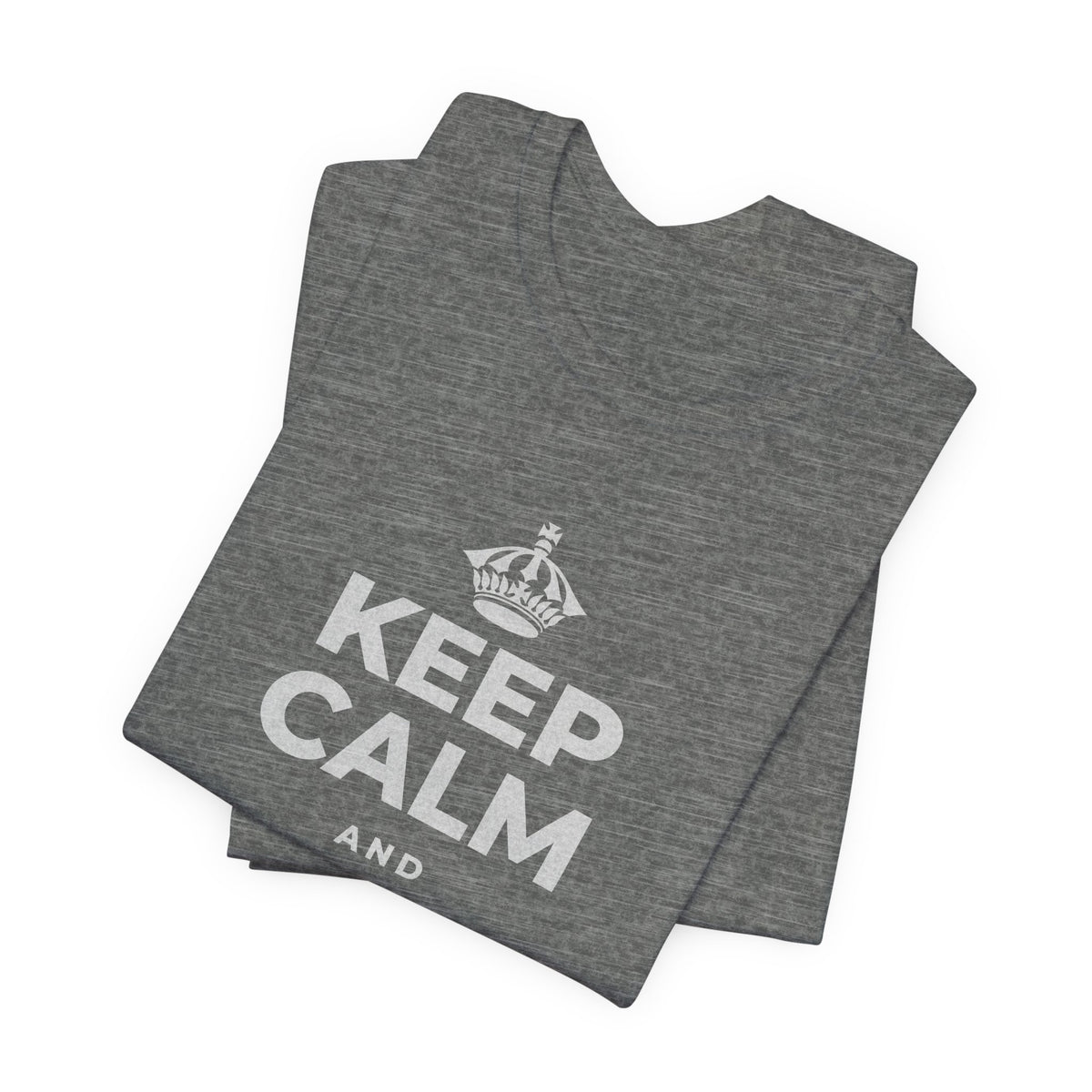 KEEP CALM AND BREATHE SLOWLY T-Shirt (Baby Blue–Silver)