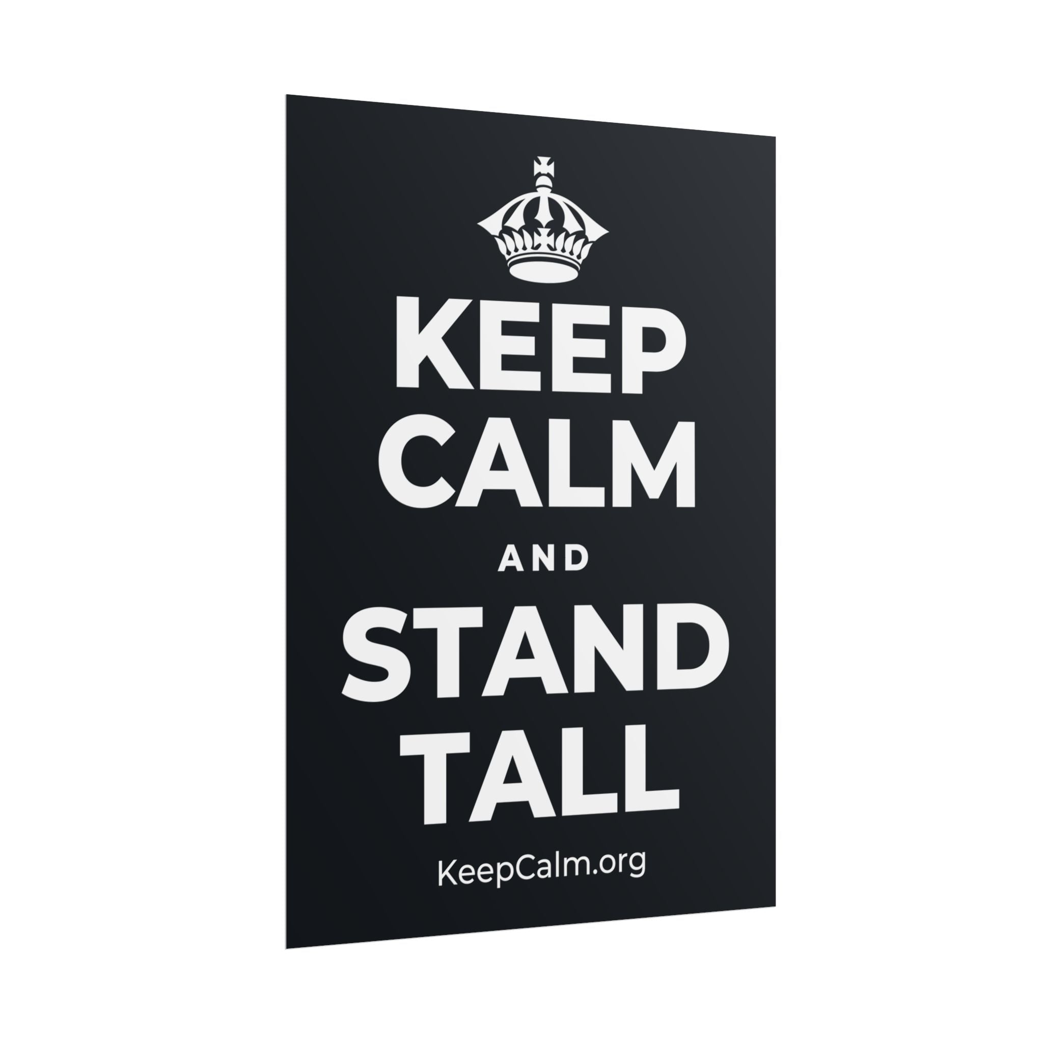 KEEP CALM AND STAND TALL Poster (Dark)