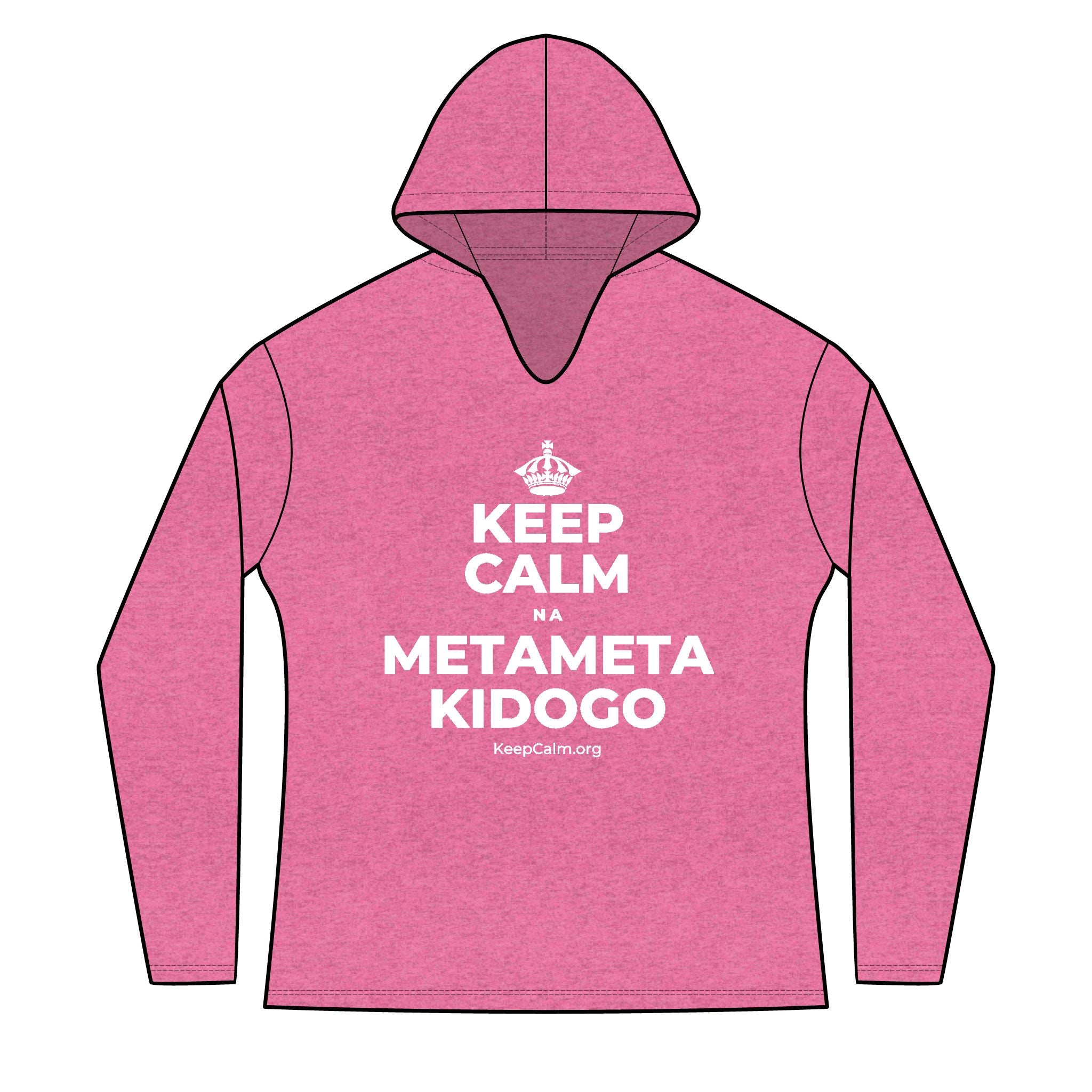 KEEP CALM NA METAMETA KIDOGO Women's Long Sleeve Hoodie