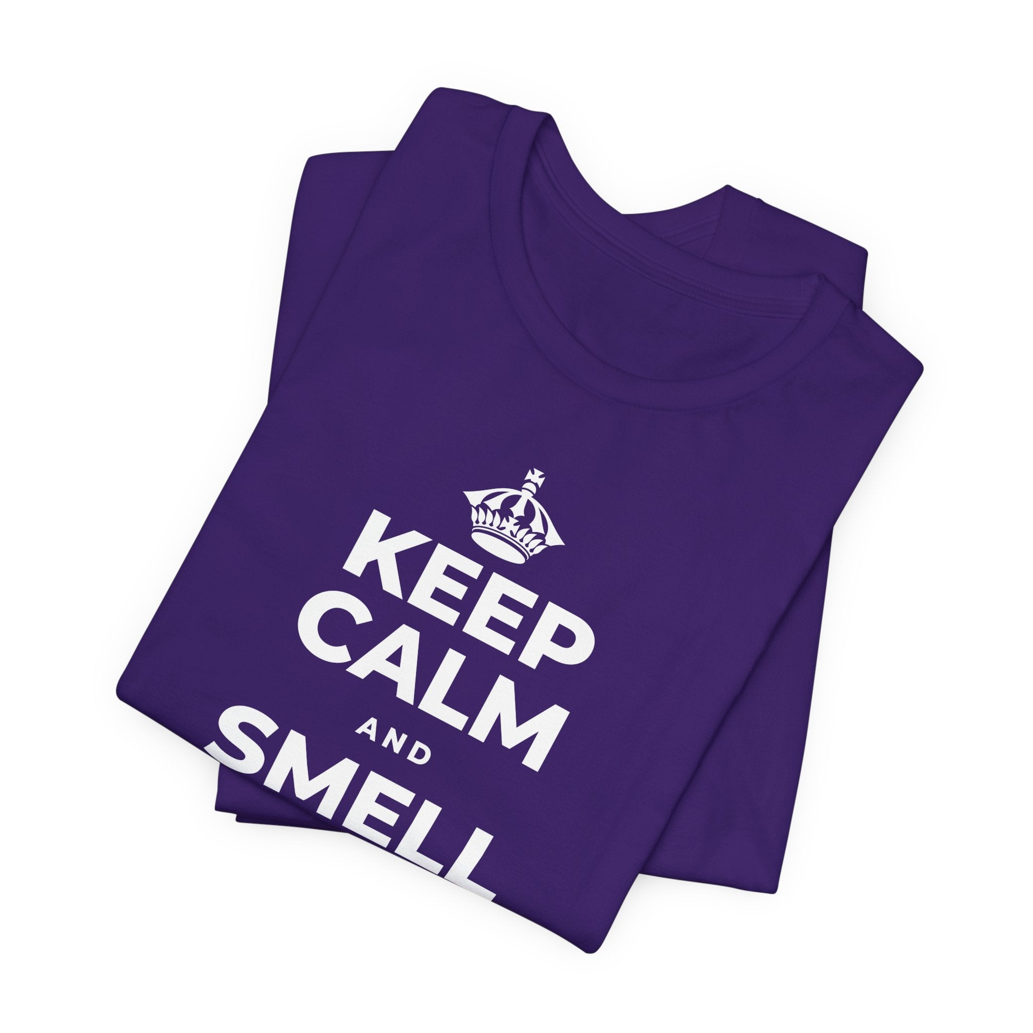 KEEP CALM AND SMELL THE FRESH AIR T-Shirt (Soft Cream–Heather Mauve)