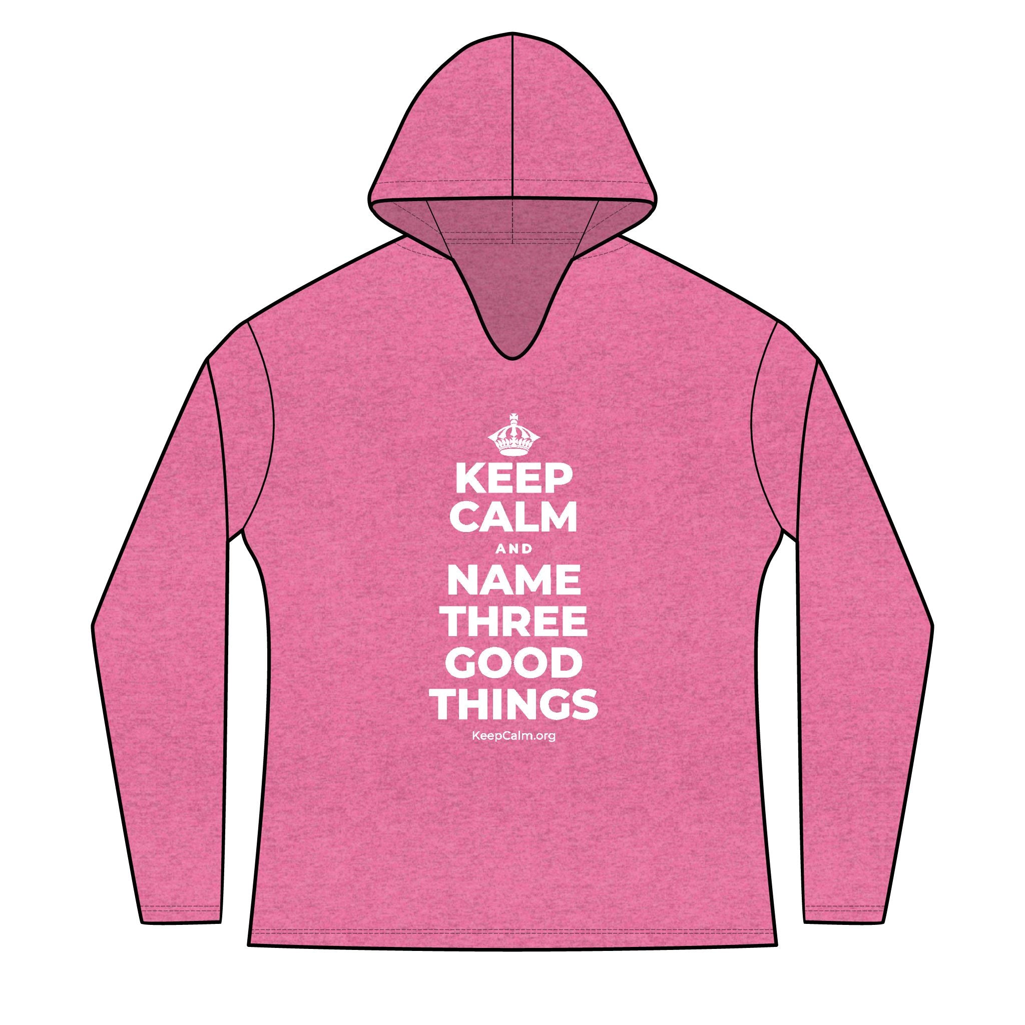 KEEP CALM AND NAME THREE GOOD THINGS Women's Long Sleeve Hoodie