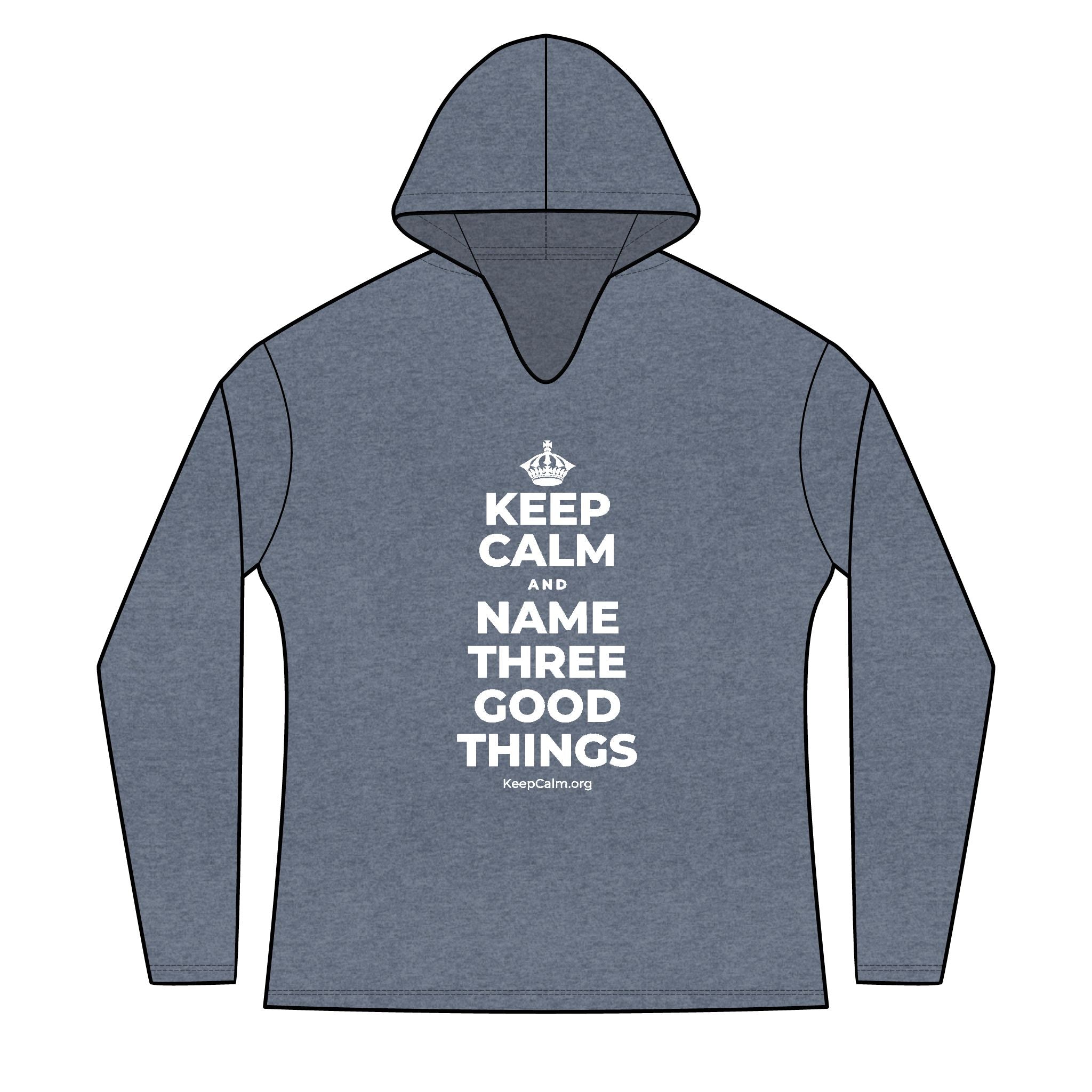 KEEP CALM AND NAME THREE GOOD THINGS Women's Long Sleeve Hoodie