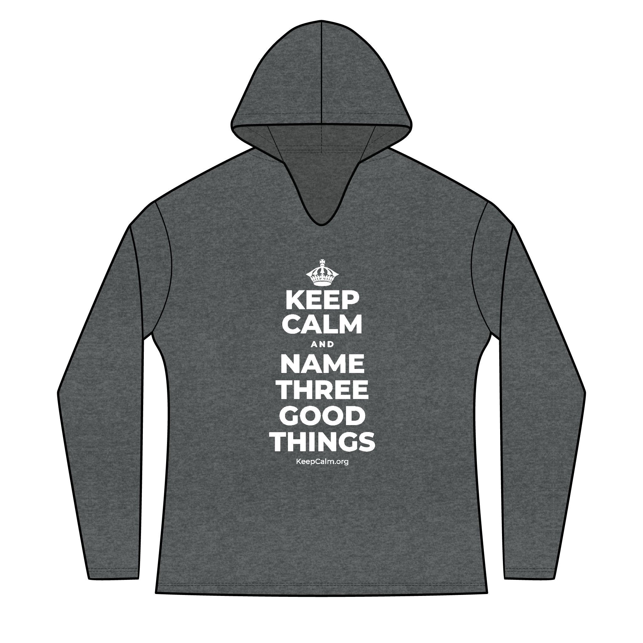 KEEP CALM AND NAME THREE GOOD THINGS Women's Long Sleeve Hoodie