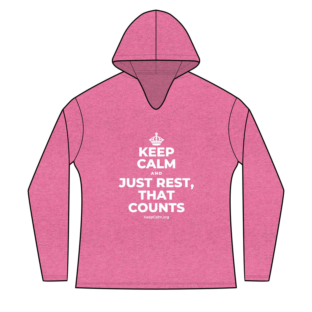 KEEP CALM AND JUST REST, THAT COUNTS Women's Long Sleeve Hoodie
