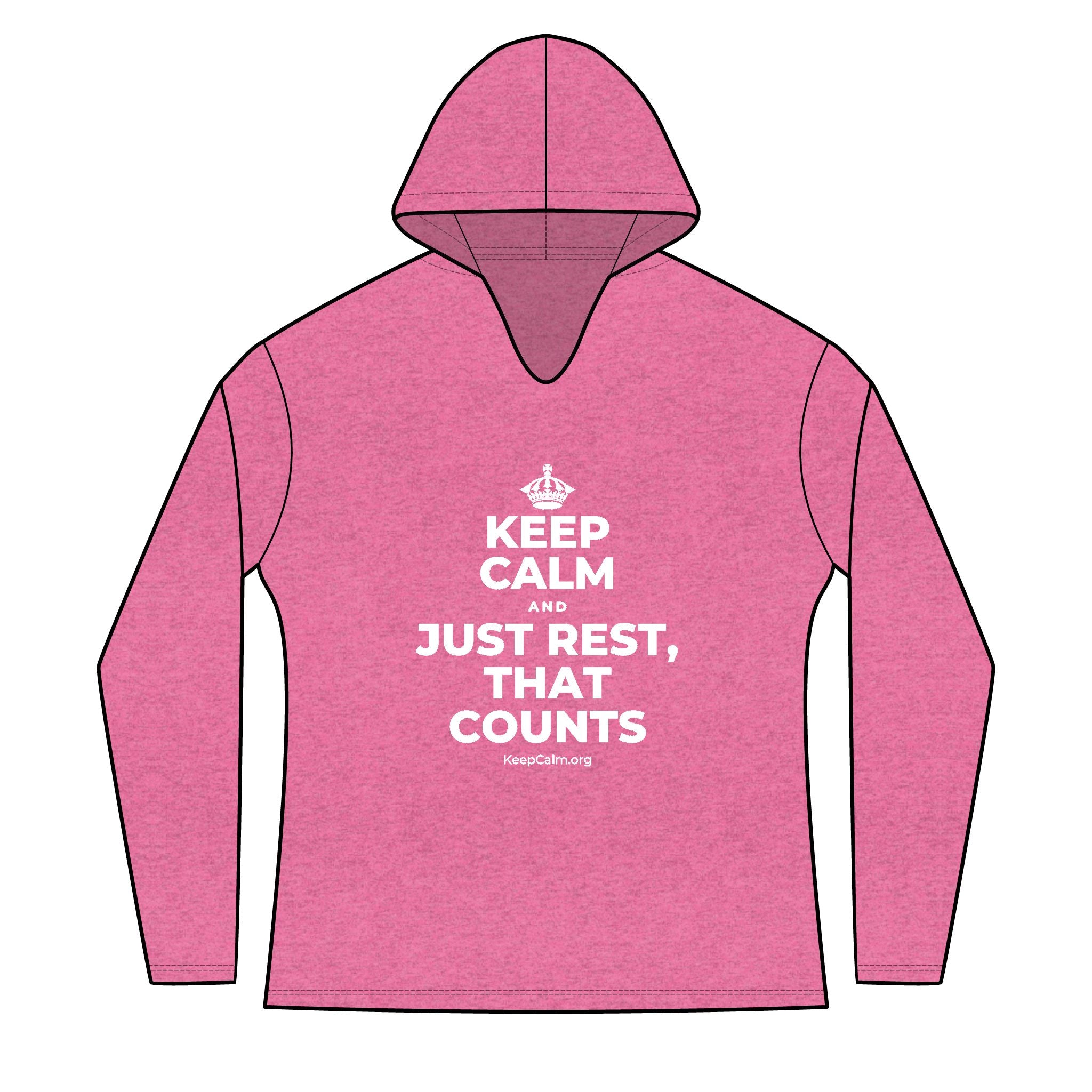 KEEP CALM AND JUST REST, THAT COUNTS Women's Long Sleeve Hoodie