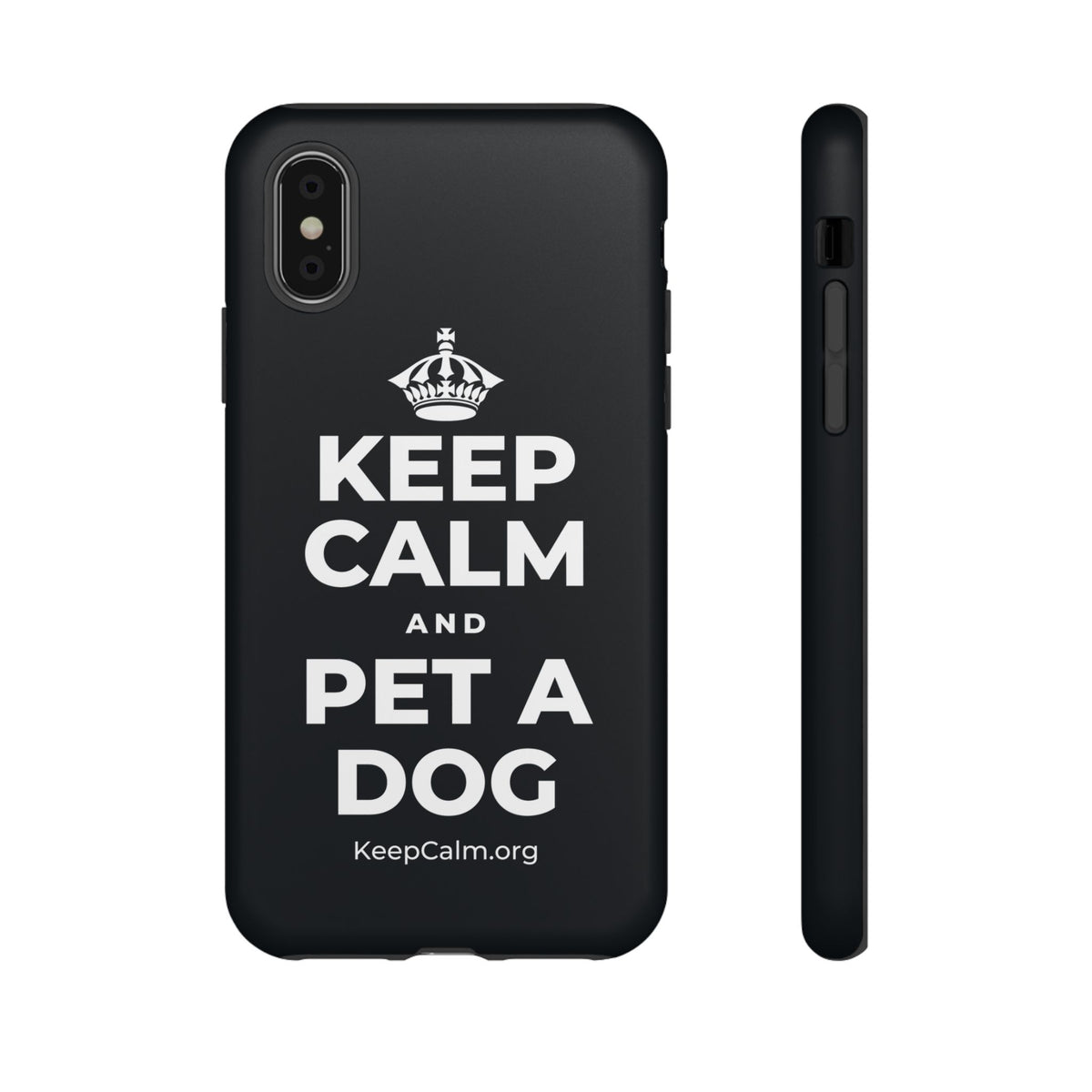 KEEP CALM AND PET A DOG Phone Case (Dark)
