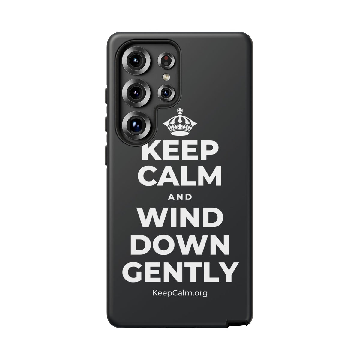 KEEP CALM AND WIND DOWN GENTLY Phone Case (Dark)