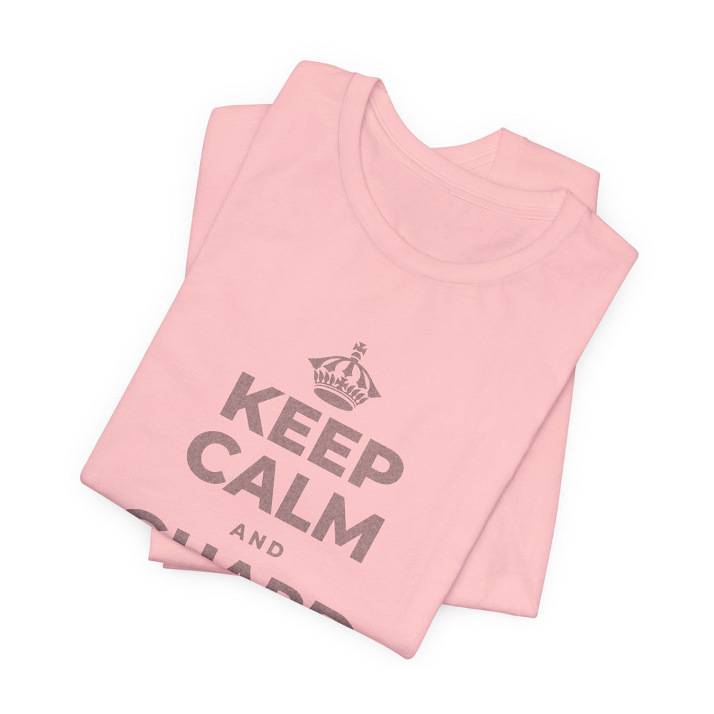 KEEP CALM AND GUARD YOUR MORNING T-Shirt (White–Asphalt)