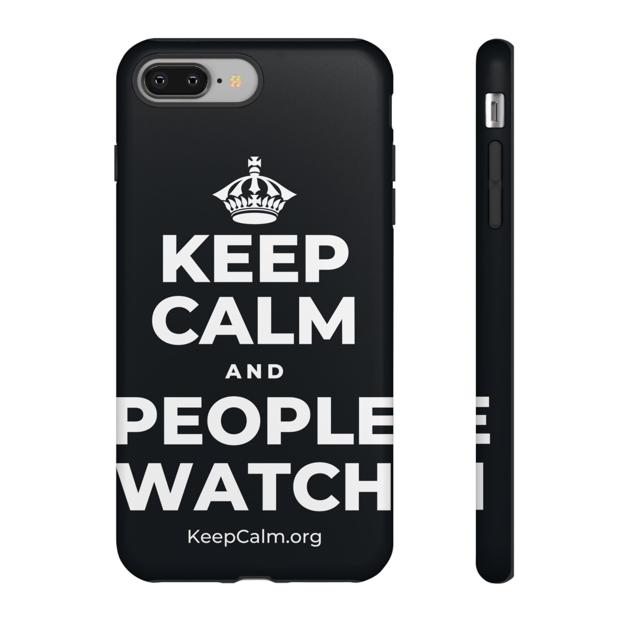 KEEP CALM AND PEOPLE WATCH Phone Case (Dark)