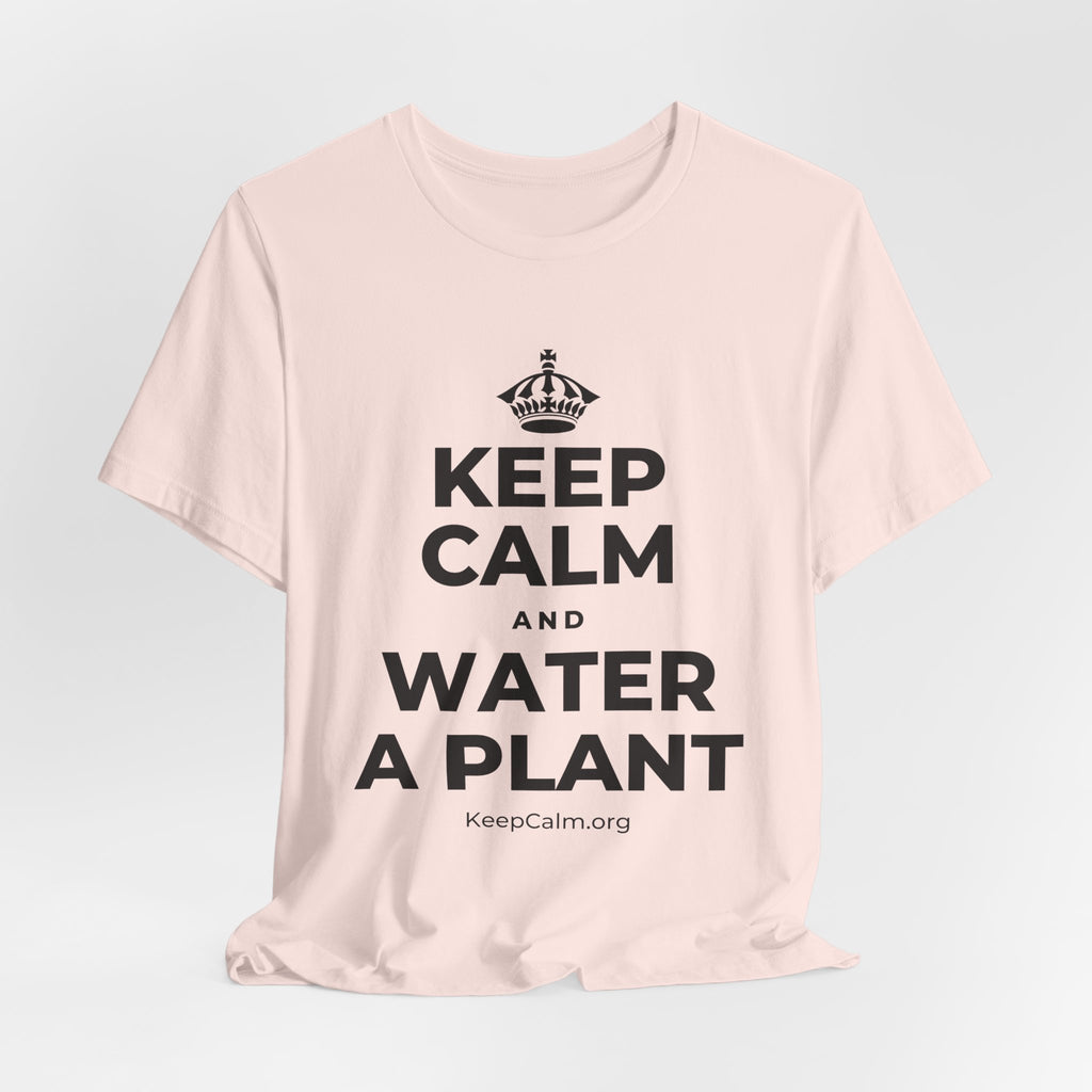 KEEP CALM AND WATER A PLANT T-Shirt (Soft Cream–Heather Mauve)
