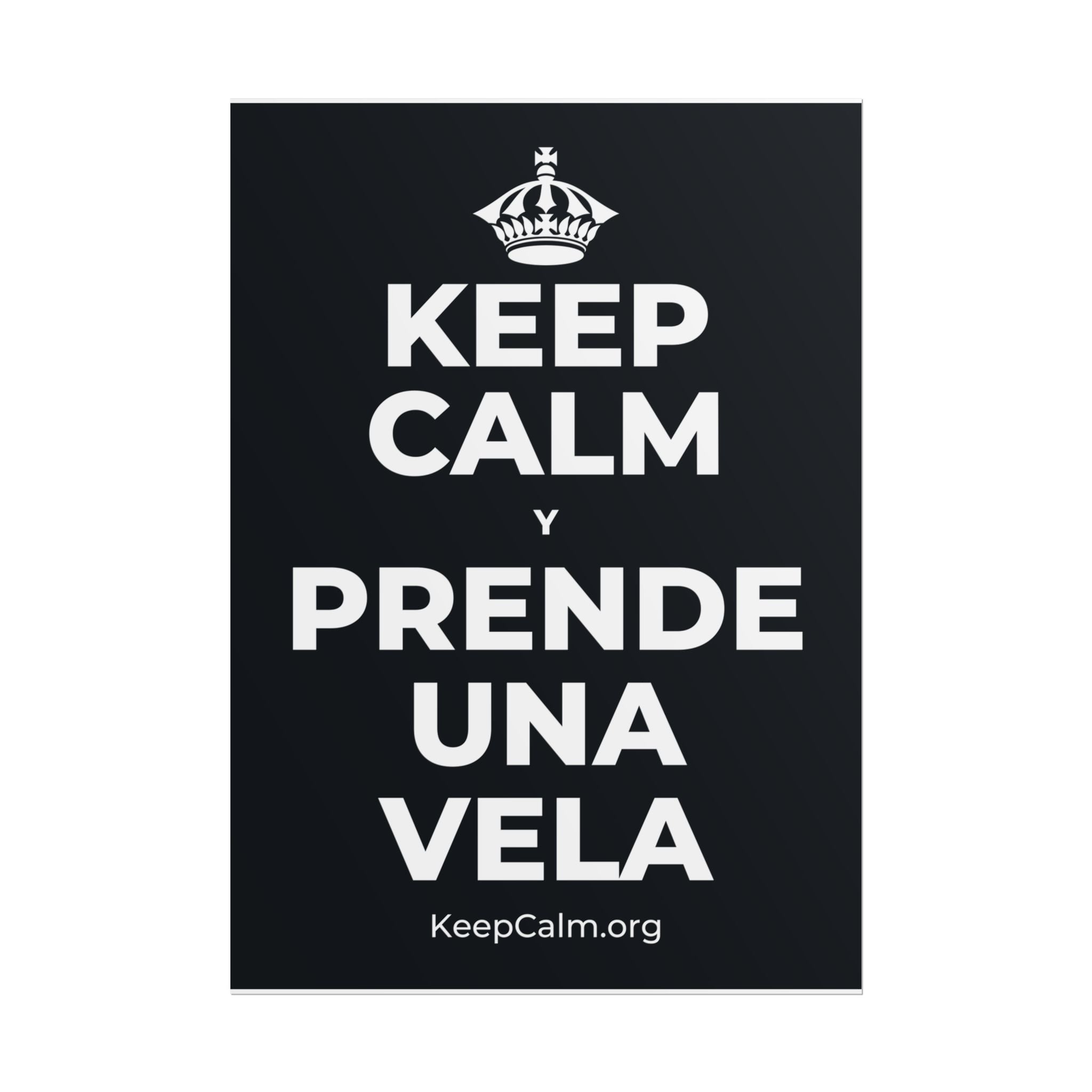 KEEP CALM Y PRENDE UNA VELA Poster (Dark)
