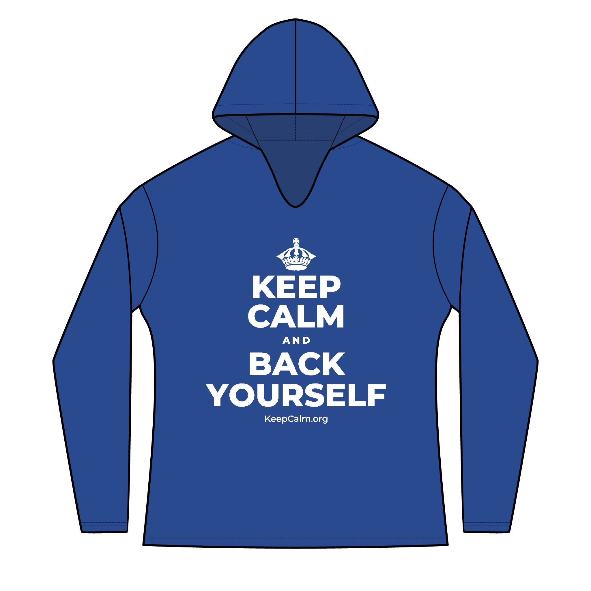 KEEP CALM AND BACK YOURSELF Women's Long Sleeve Hoodie
