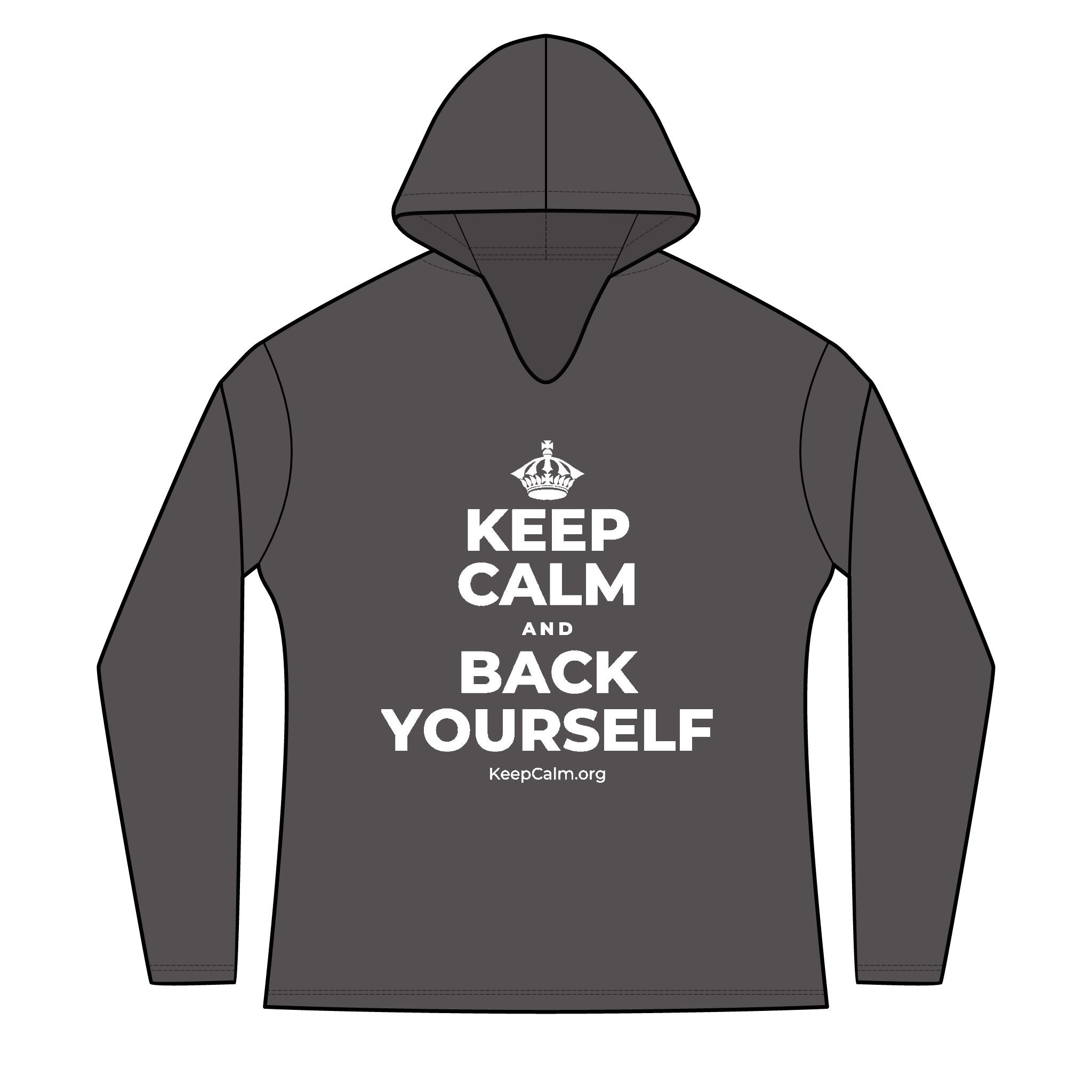 KEEP CALM AND BACK YOURSELF Women's Long Sleeve Hoodie