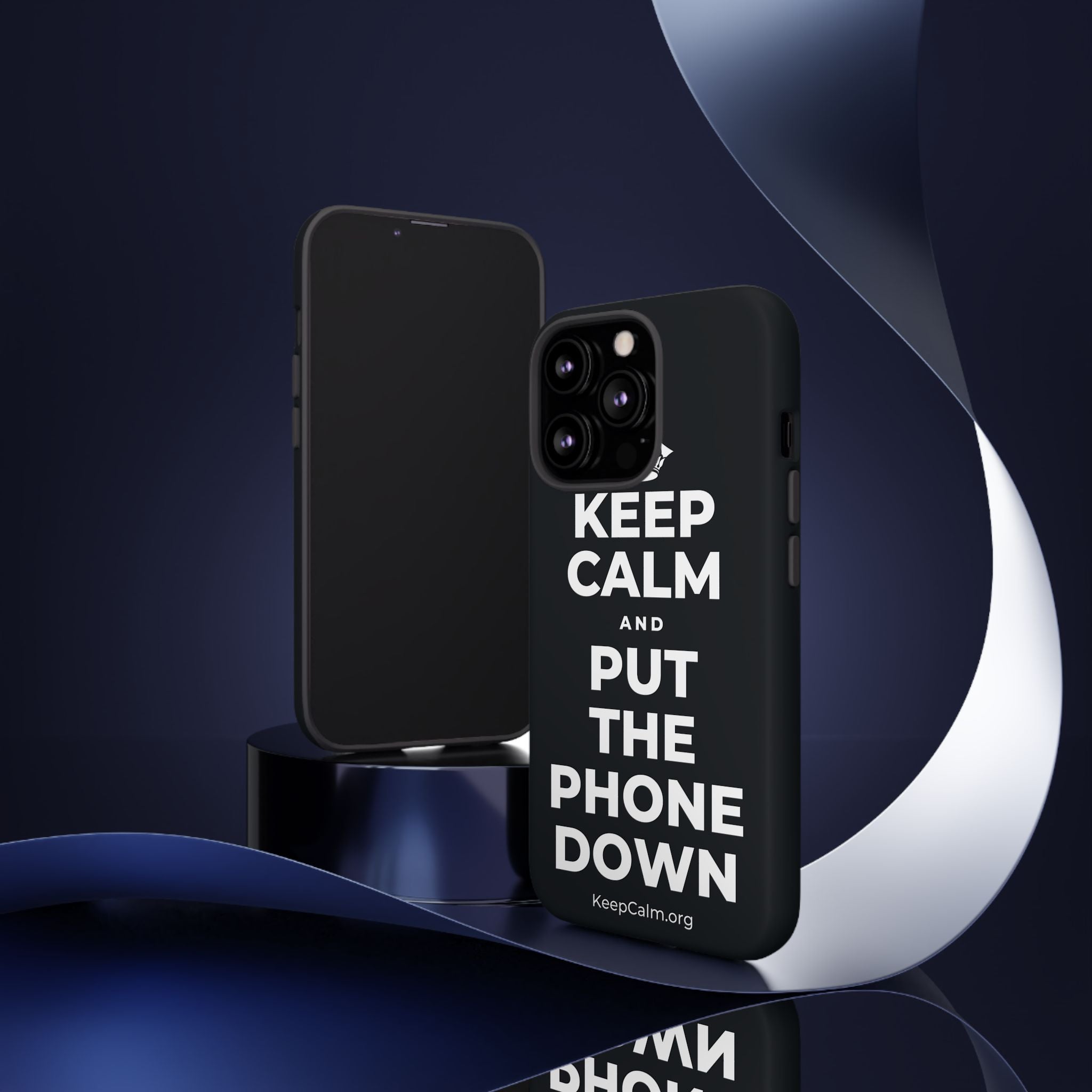 KEEP CALM AND PUT THE PHONE DOWN Phone Case (Dark)