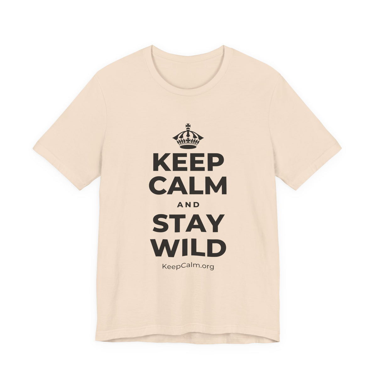 KEEP CALM AND STAY WILD T-Shirt (Soft Cream–Heather Mauve)