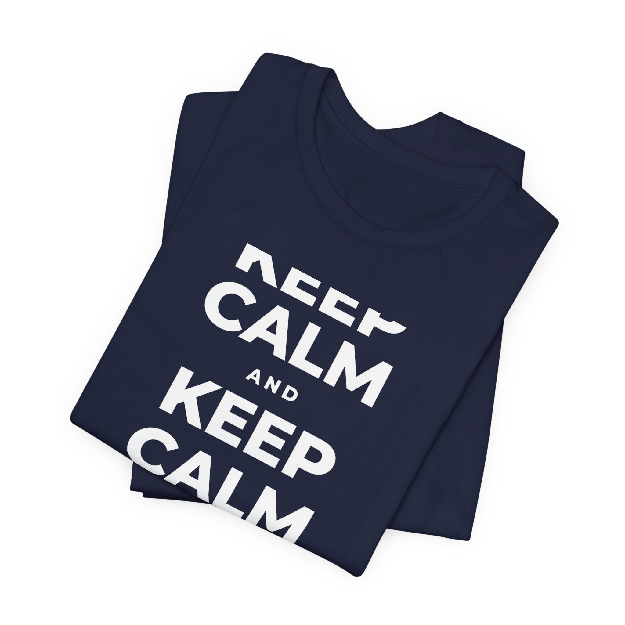 KEEP CALM AND TAKE A WALK T-Shirt (White–Asphalt)