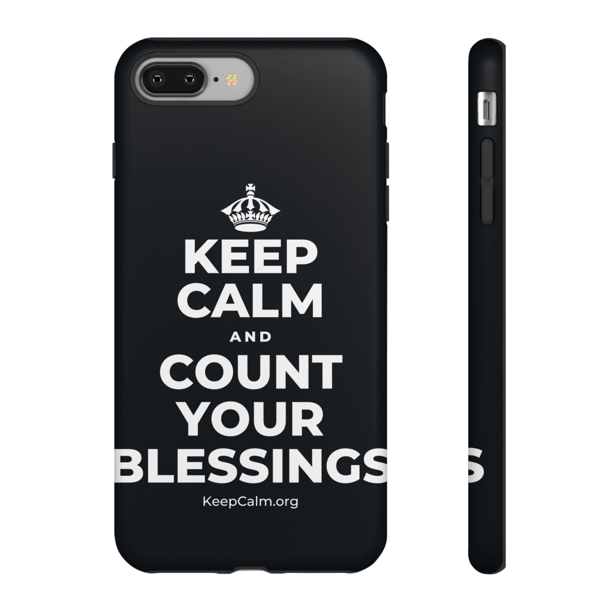 KEEP CALM AND COUNT YOUR BLESSINGS Phone Case (Dark)