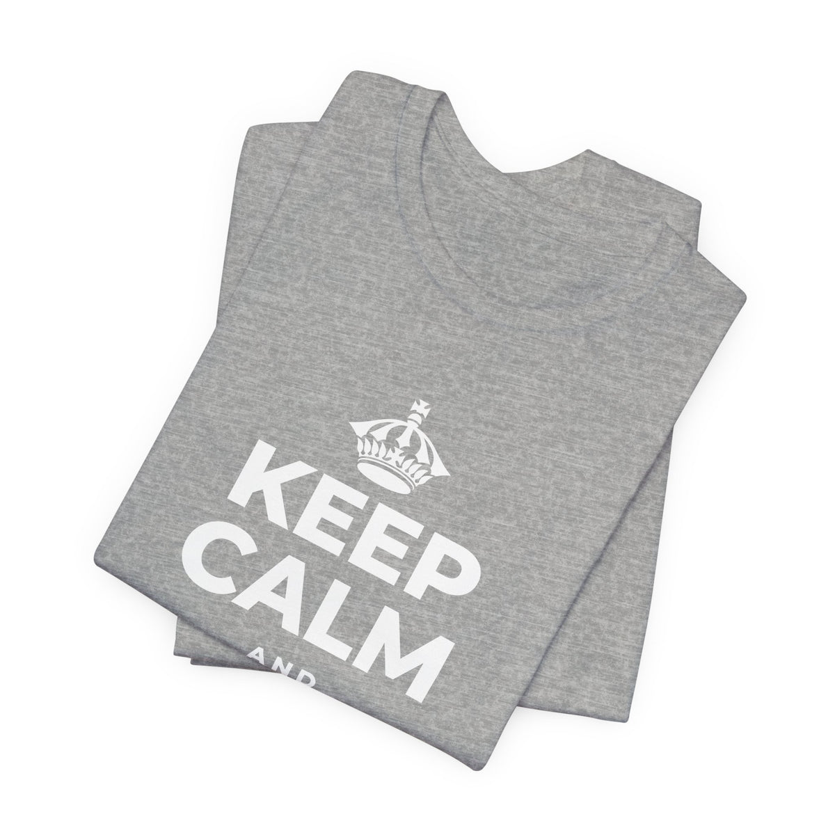 KEEP CALM AND LET LIFE HAPPEN T-Shirt (White–Asphalt)