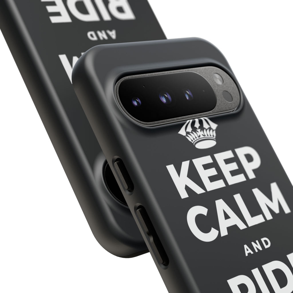 KEEP CALM AND RIDE THE WAVE Phone Case (Dark)