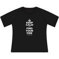 KEEP CALM AND FIND YOUR FIRE Women's Raglan Tee