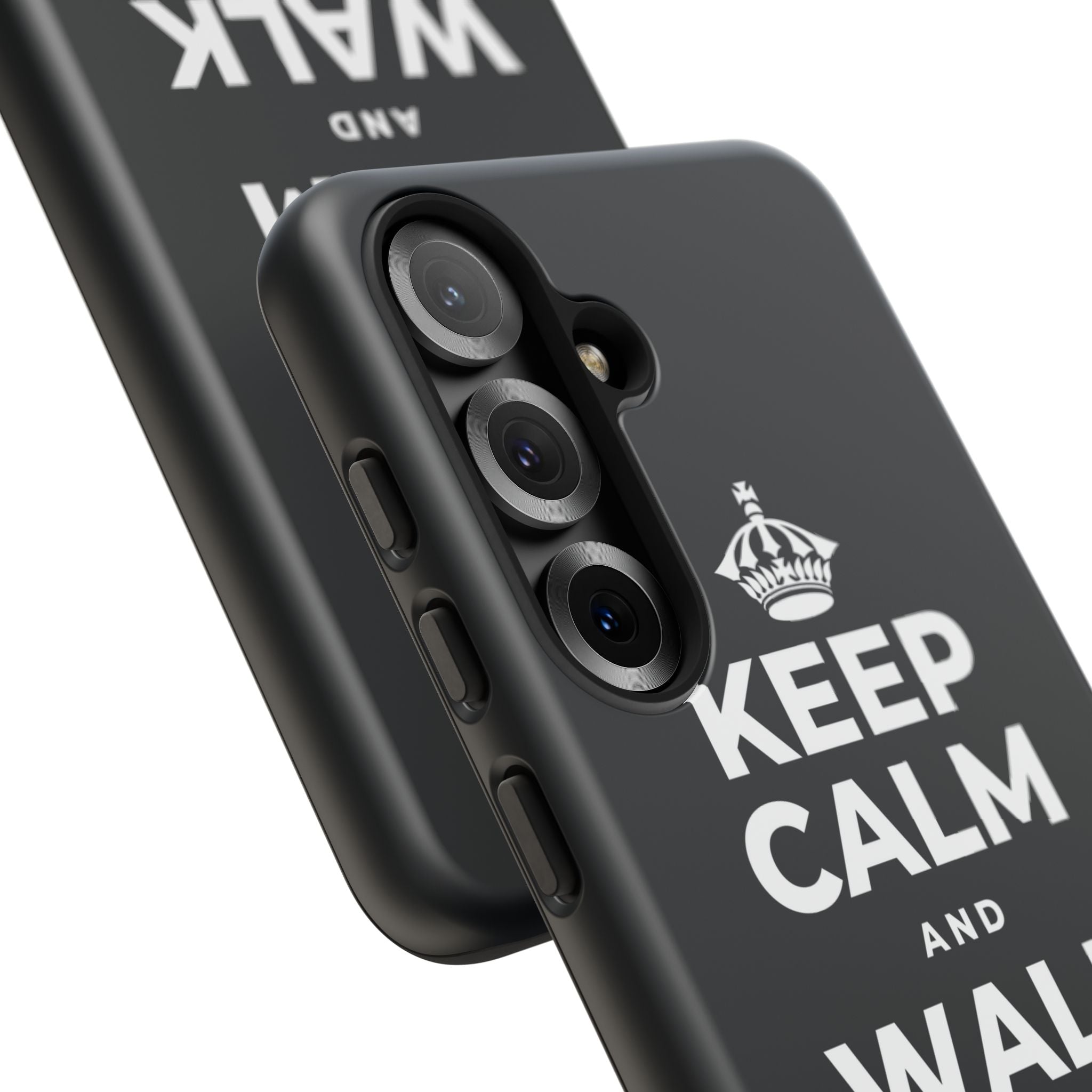 KEEP CALM AND WALK AND LISTEN Phone Case (Dark)
