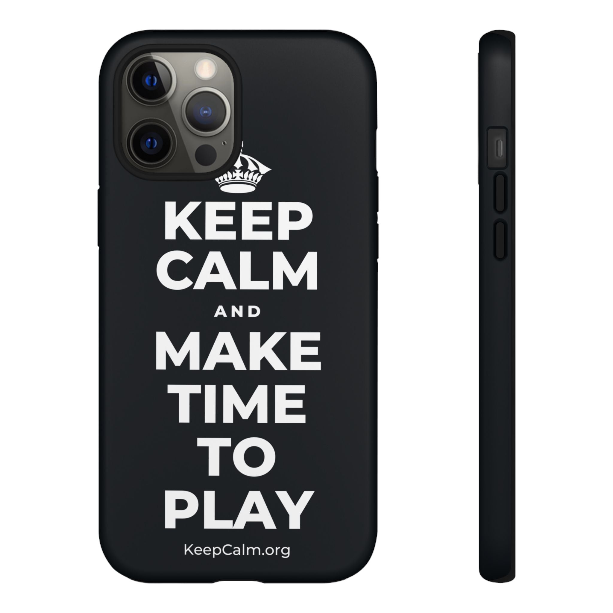 KEEP CALM AND MAKE TIME TO PLAY Phone Case (Dark)
