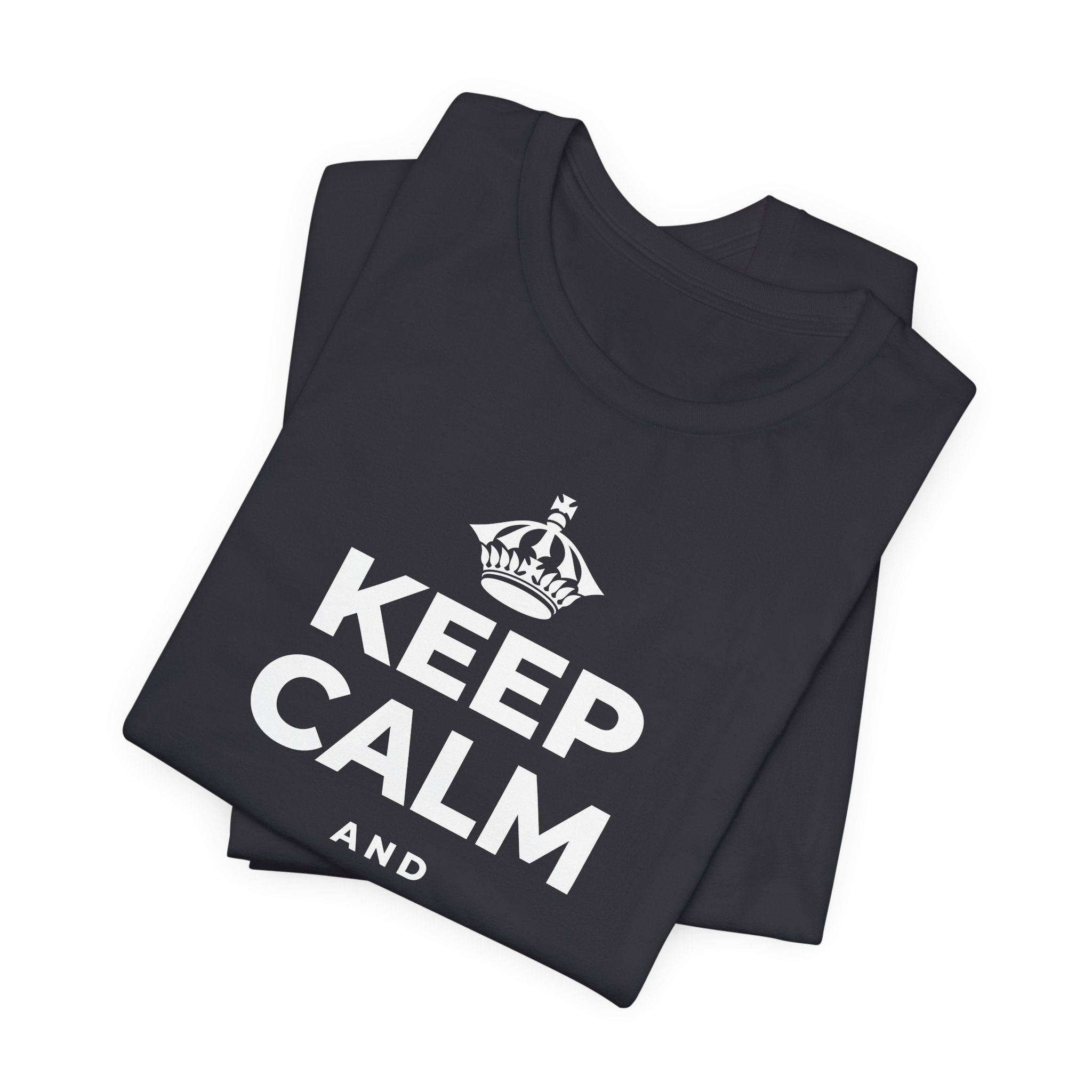 KEEP CALM AND UNCLENCH T-Shirt (Baby Blue–Silver)