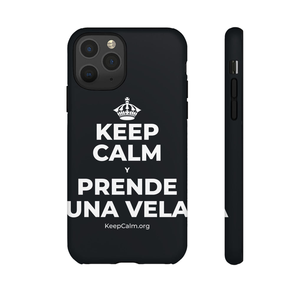 KEEP CALM Y PRENDE UNA VELA Phone Case (Dark)