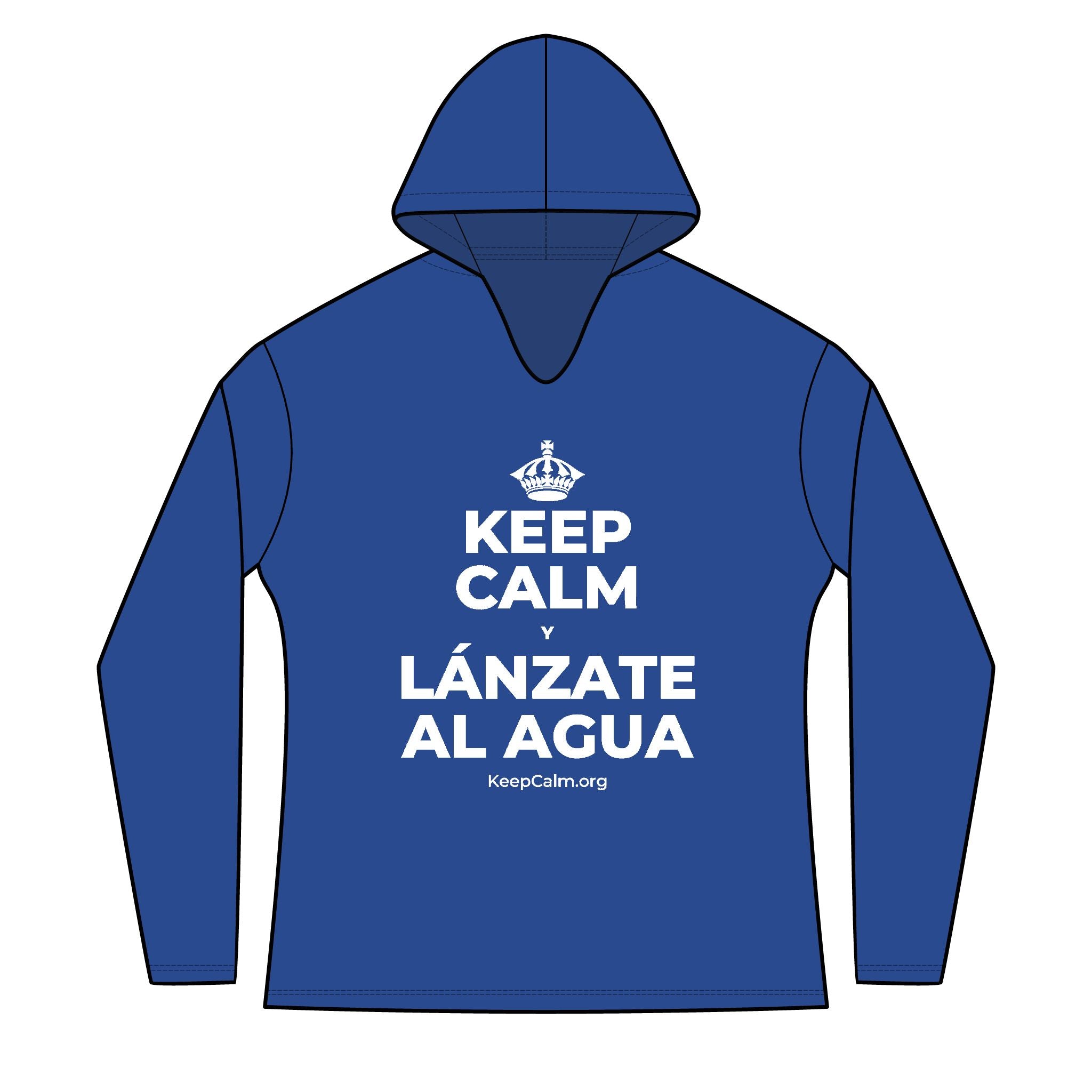 KEEP CALM Y LÁNZATE AL AGUA Women's Long Sleeve Hoodie