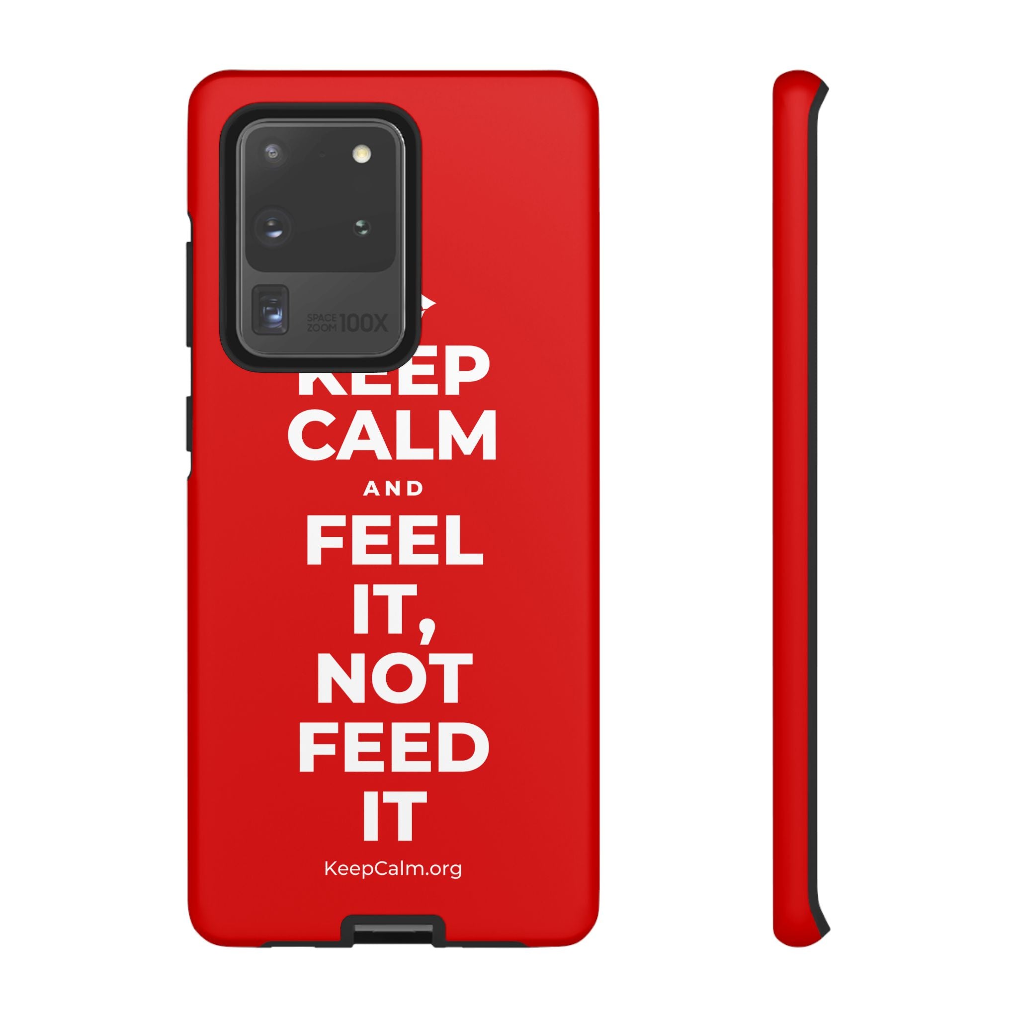KEEP CALM AND FEEL IT, NOT FEED IT Phone Case