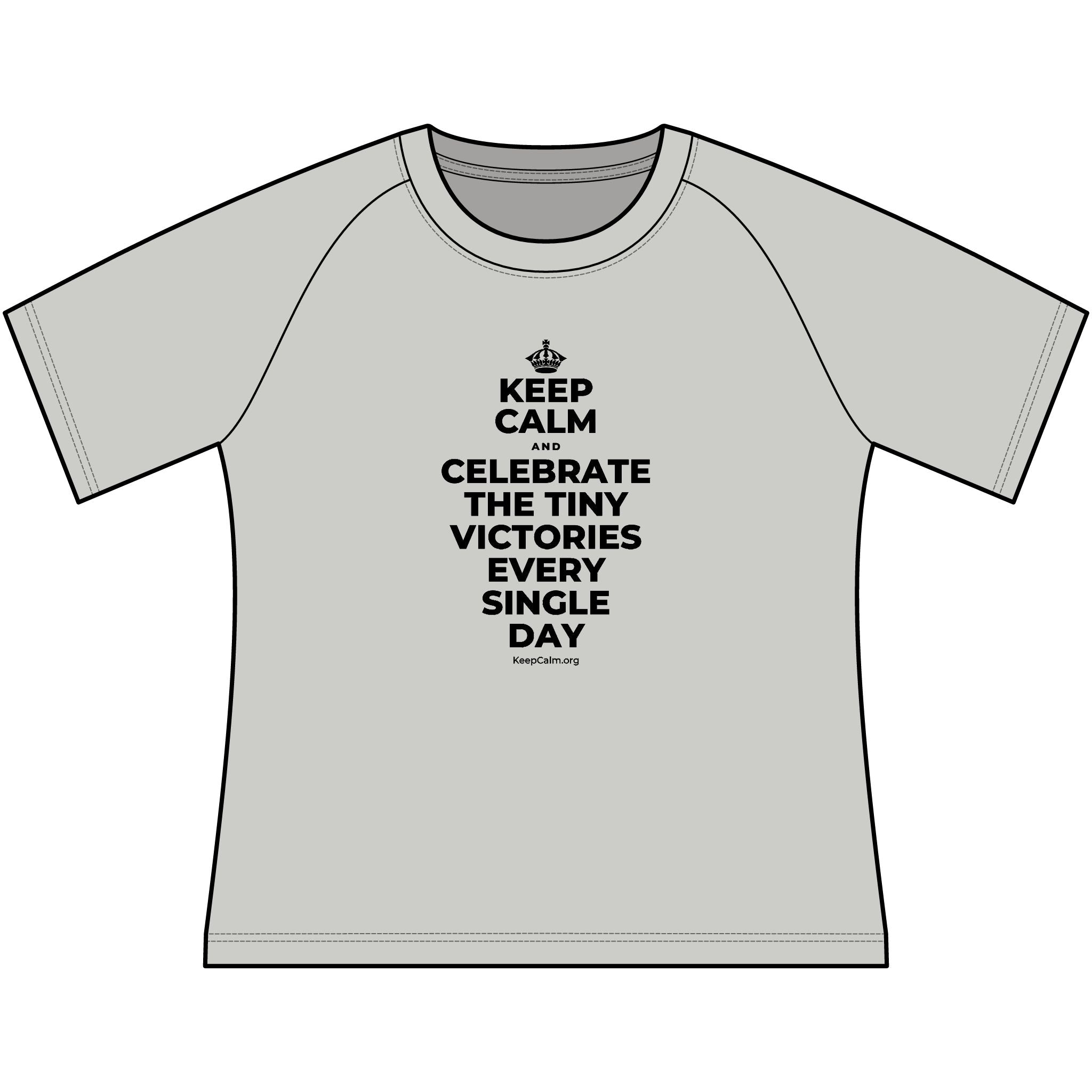 KEEP CALM AND CELEBRATE THE TINY VICTORIES EVERY SINGLE DAY Women's Raglan Tee