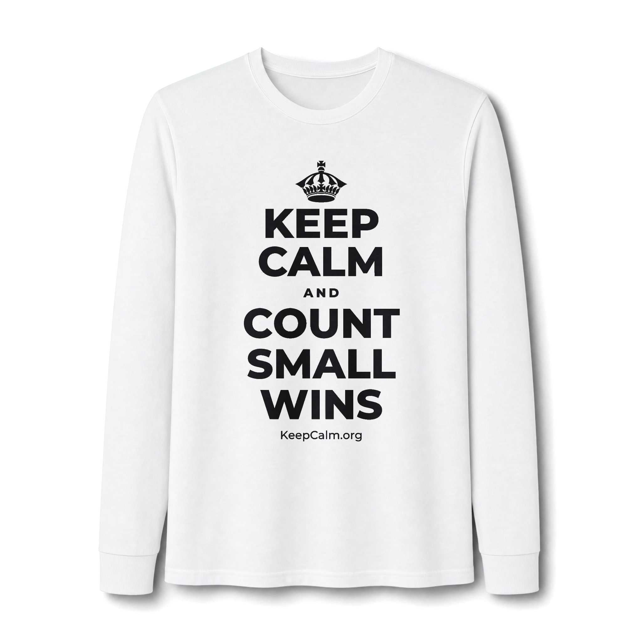 KEEP CALM AND COUNT SMALL WINS Long Sleeve Tee