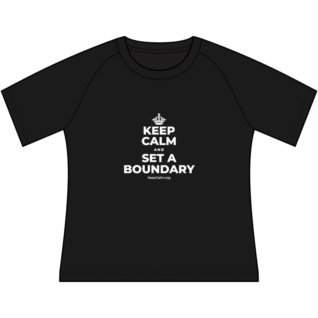 KEEP CALM AND SET A BOUNDARY Women's Raglan Tee