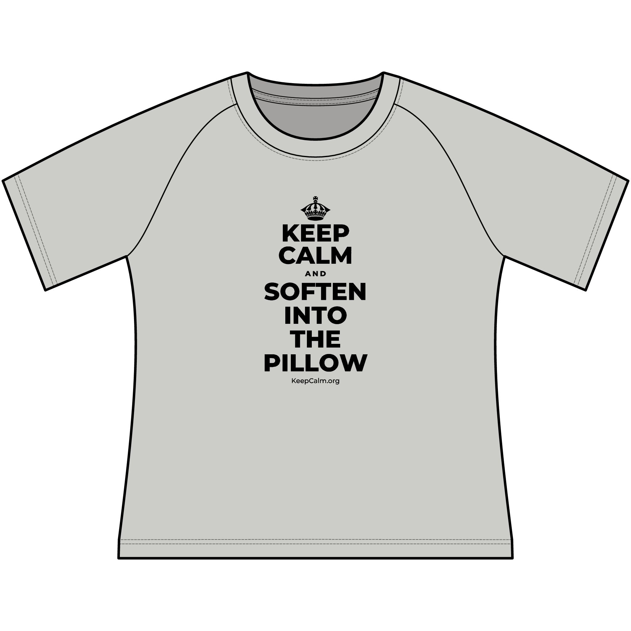 KEEP CALM AND SOFTEN INTO THE PILLOW Women's Raglan Tee