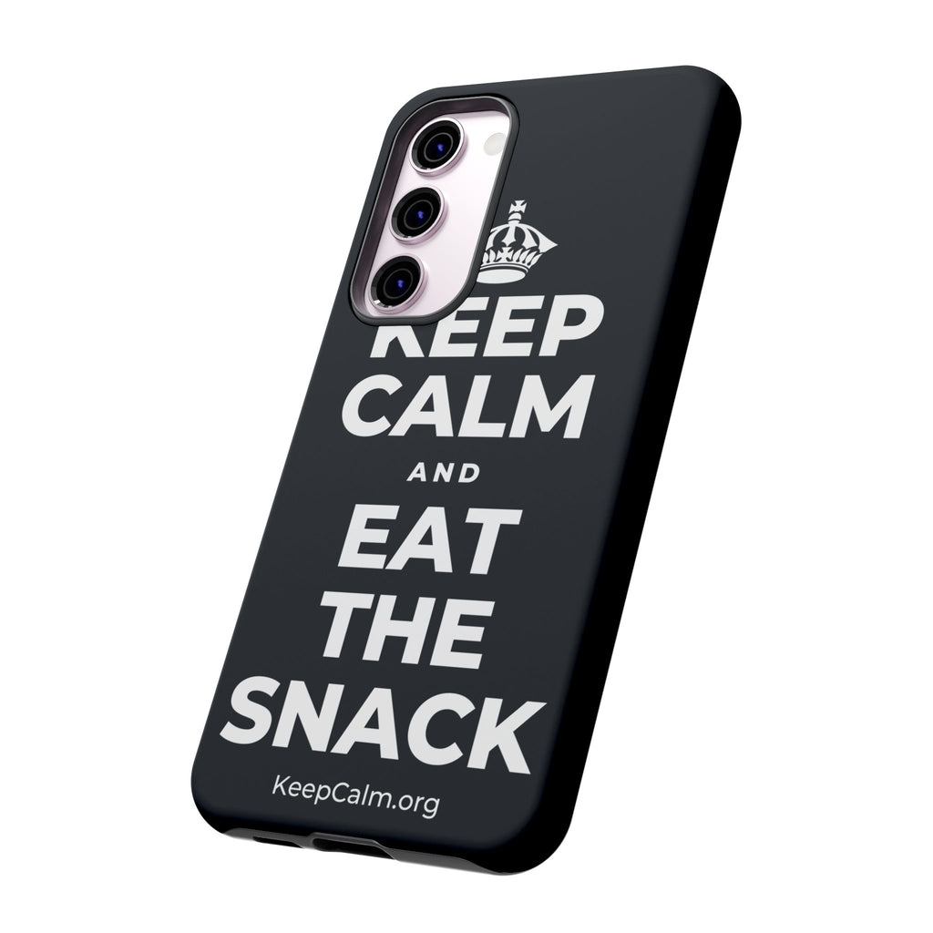 KEEP CALM AND EAT THE SNACK Phone Case (Dark)