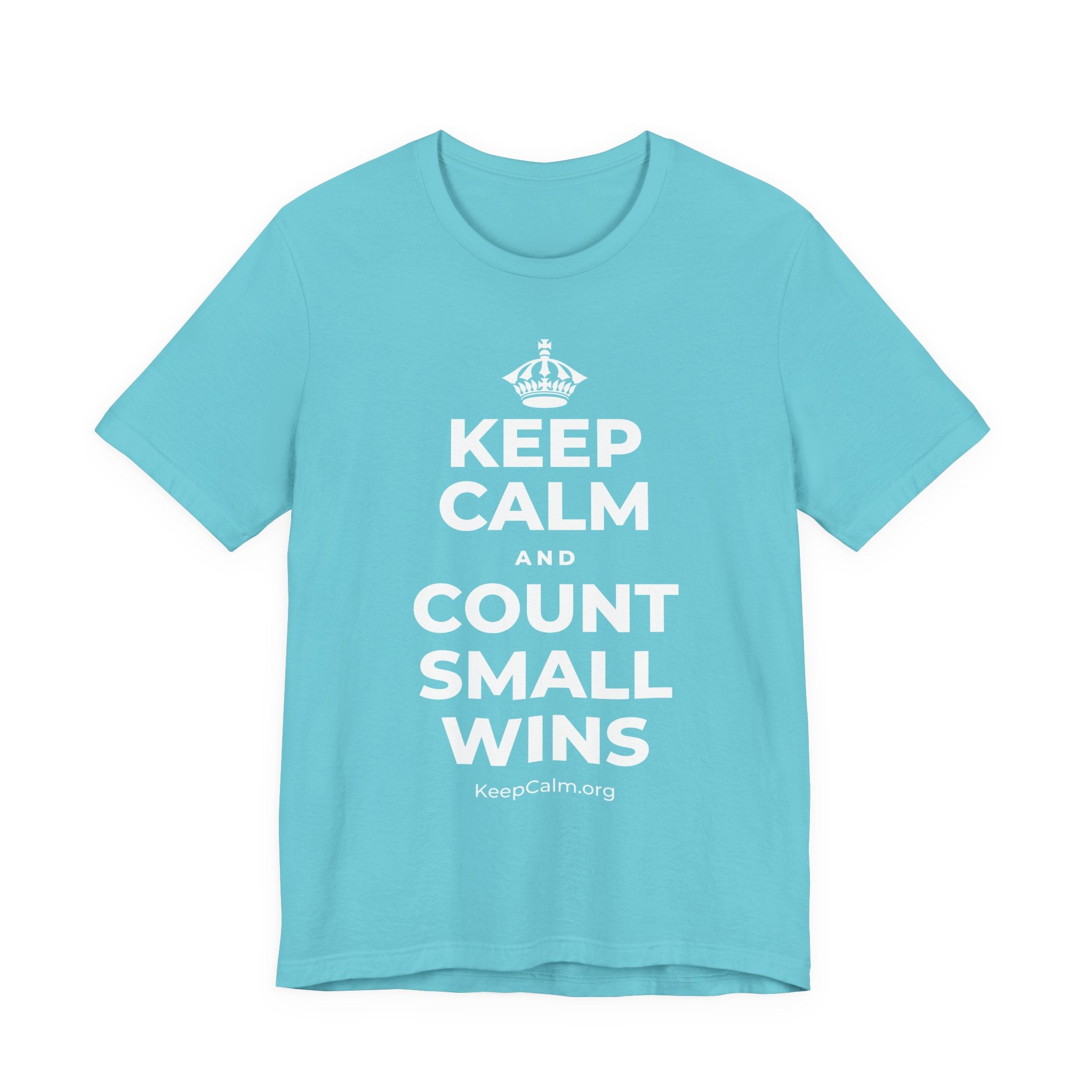 KEEP CALM AND COUNT SMALL WINS T-Shirt (Soft Cream–Heather Mauve)