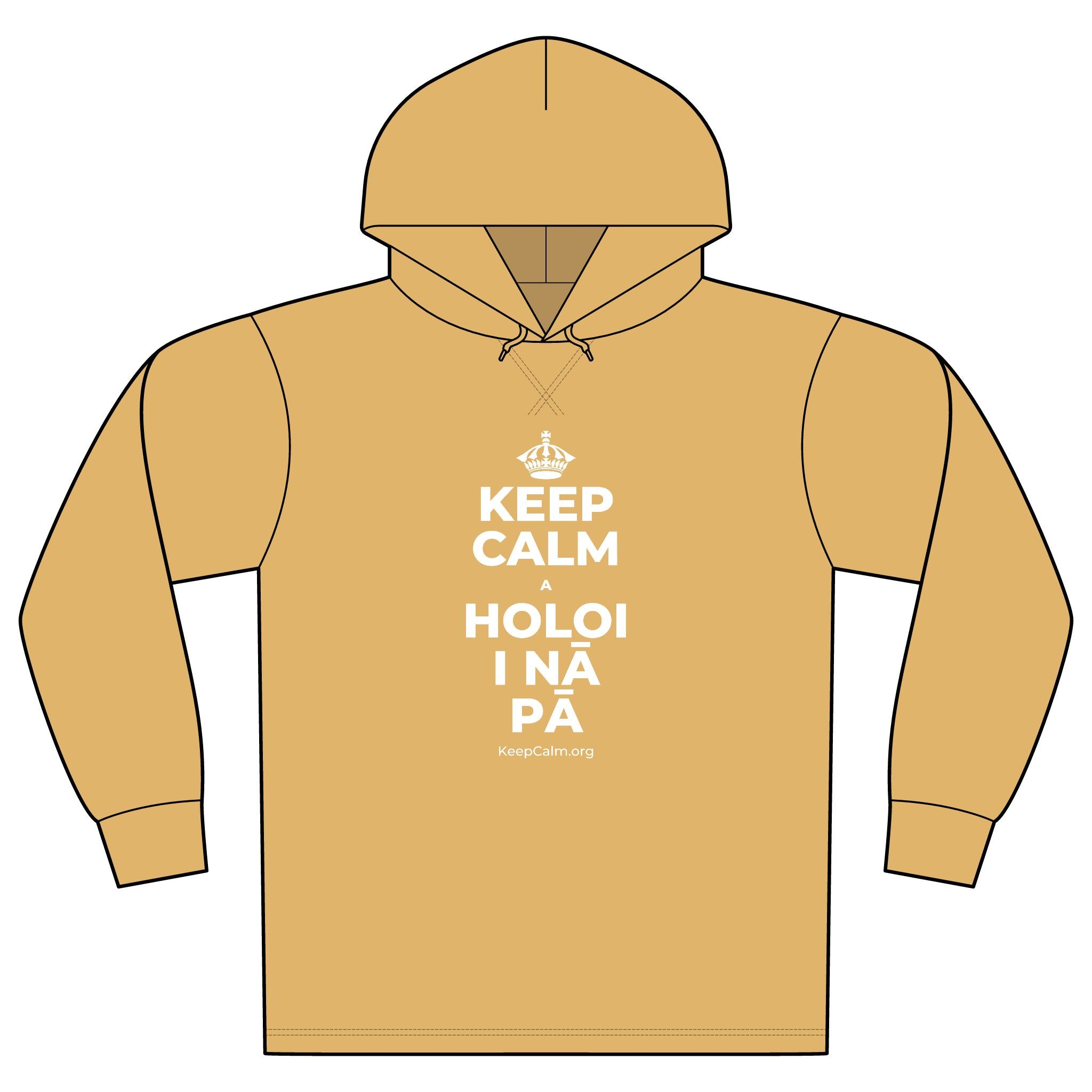 KEEP CALM A HOLOI I NĀ PĀ Organic Hoodie Tee