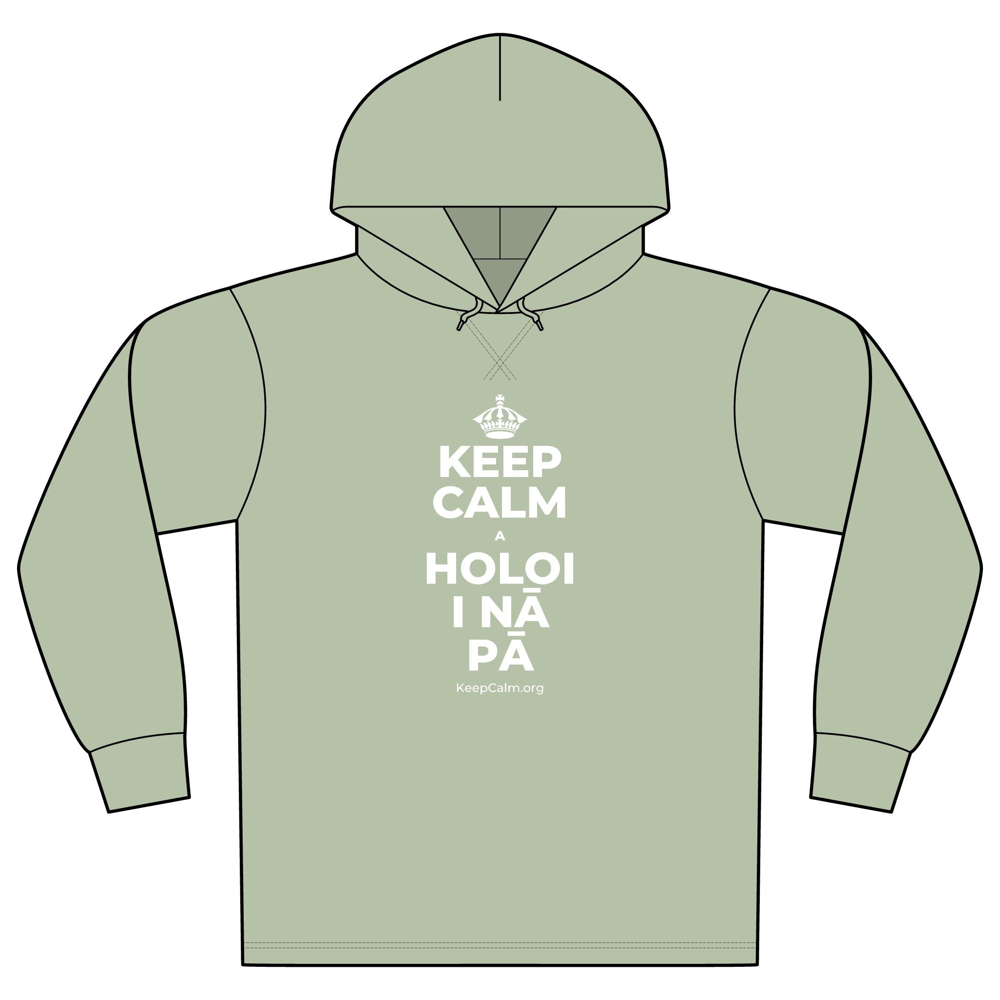 KEEP CALM A HOLOI I NĀ PĀ Organic Hoodie Tee