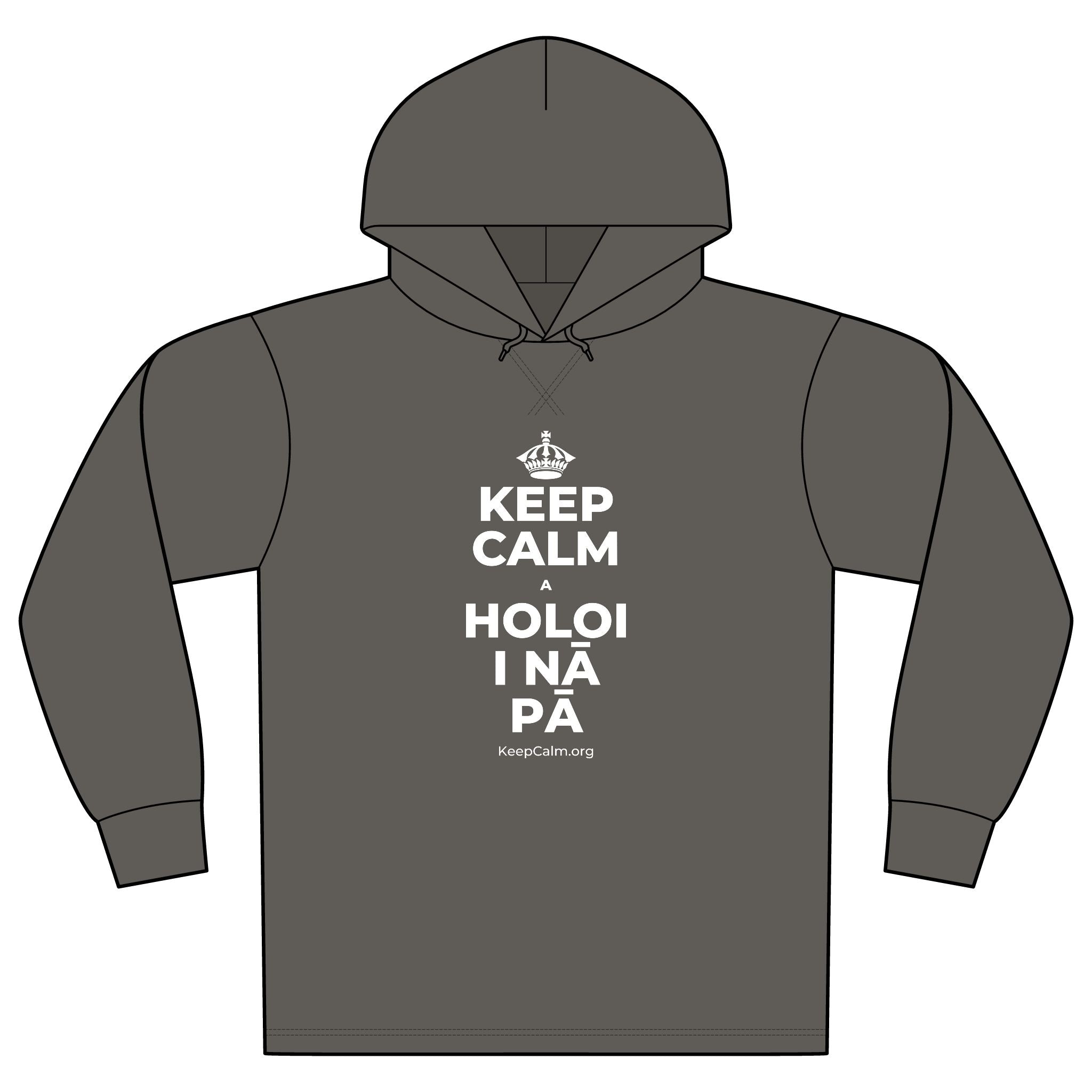 KEEP CALM A HOLOI I NĀ PĀ Organic Hoodie Tee