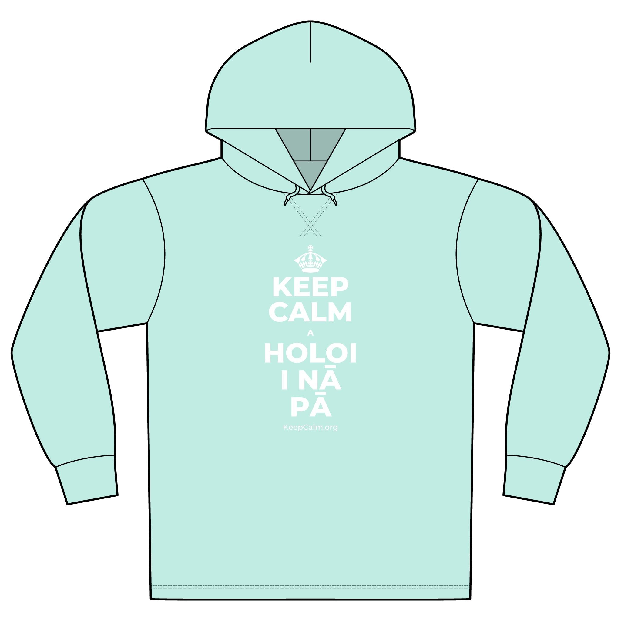 KEEP CALM A HOLOI I NĀ PĀ Organic Hoodie Tee