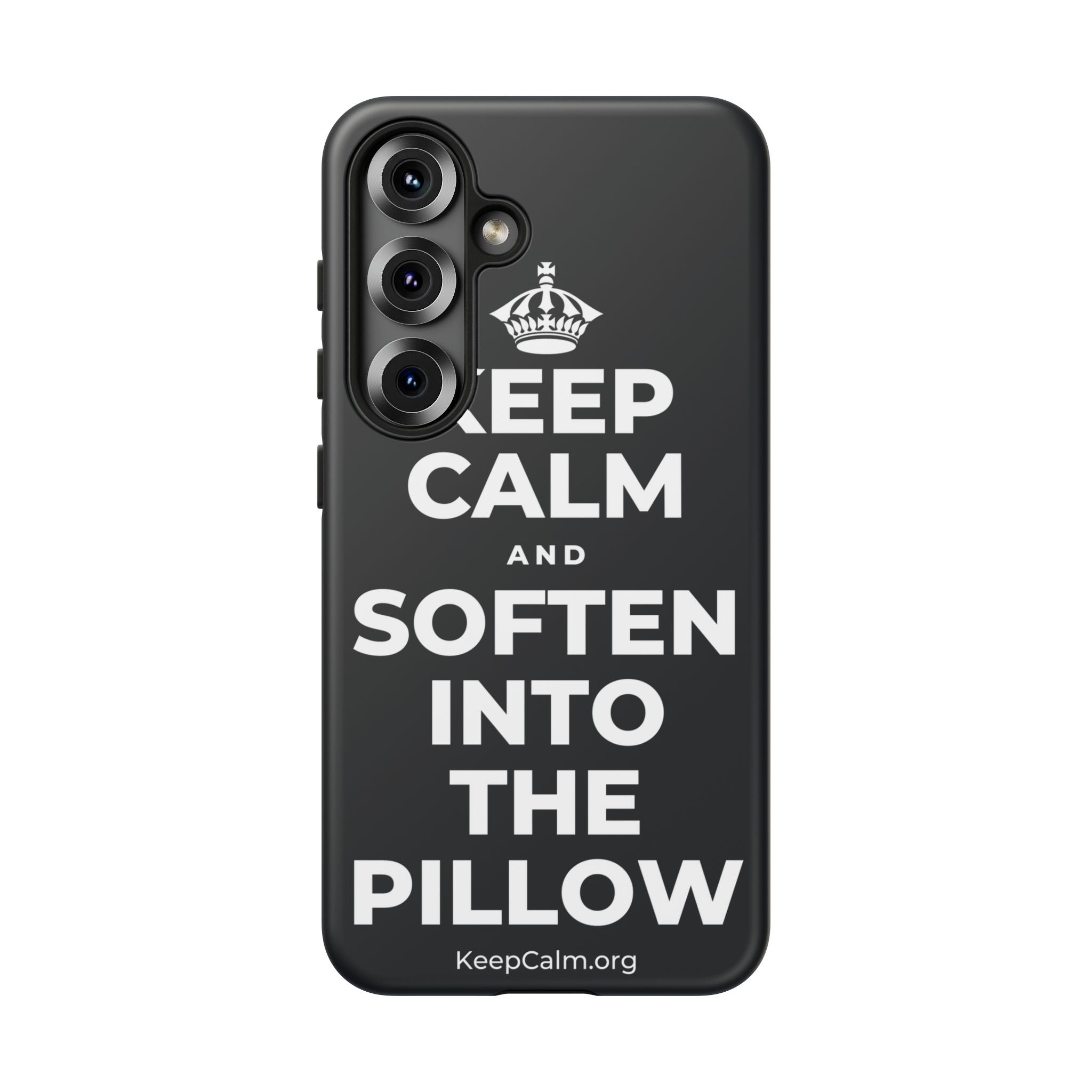 KEEP CALM AND SOFTEN INTO THE PILLOW Phone Case (Dark)